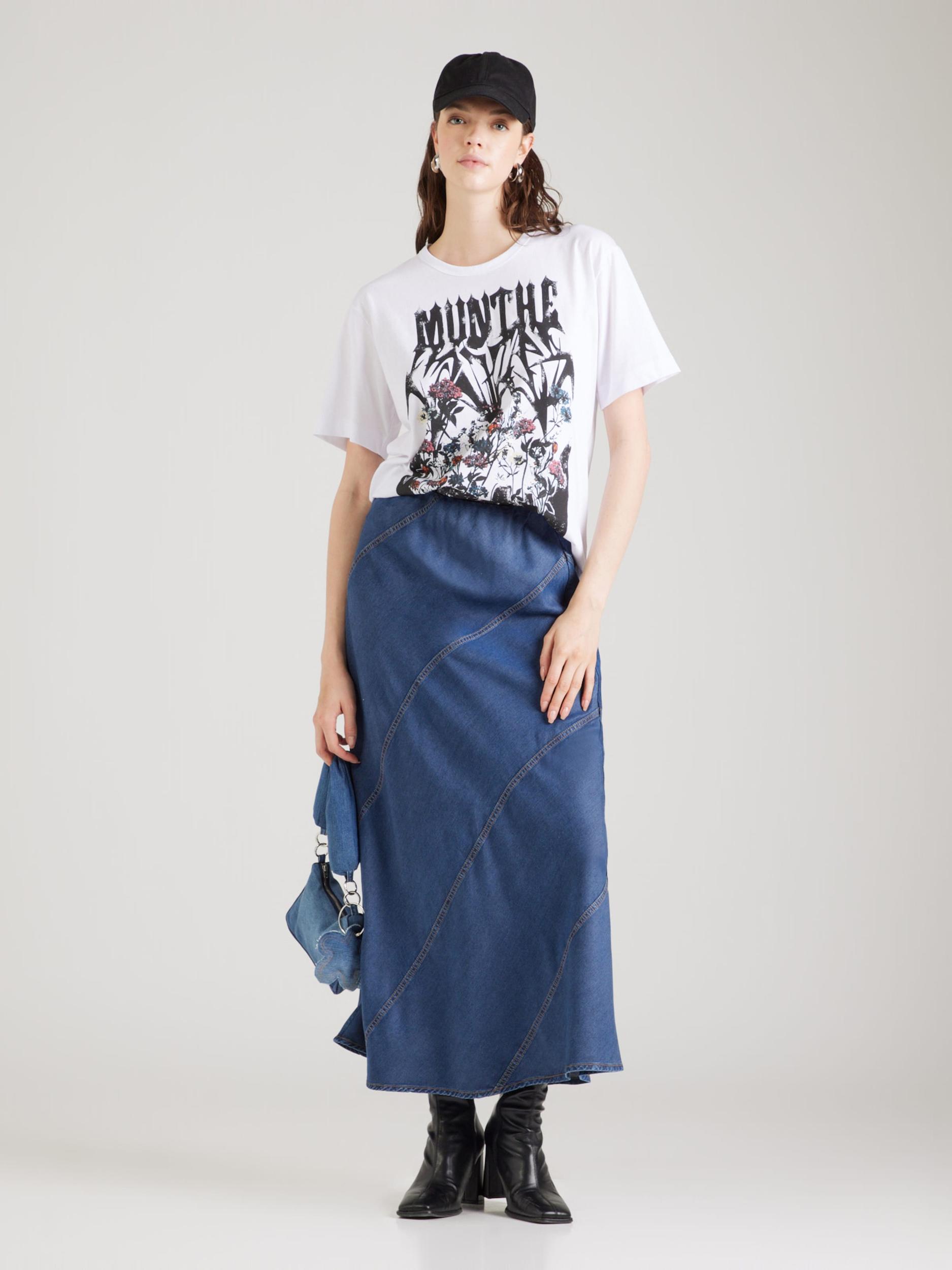 Munthe Majica 'PRIZE' temno oranžna / pitaja / črna / bela