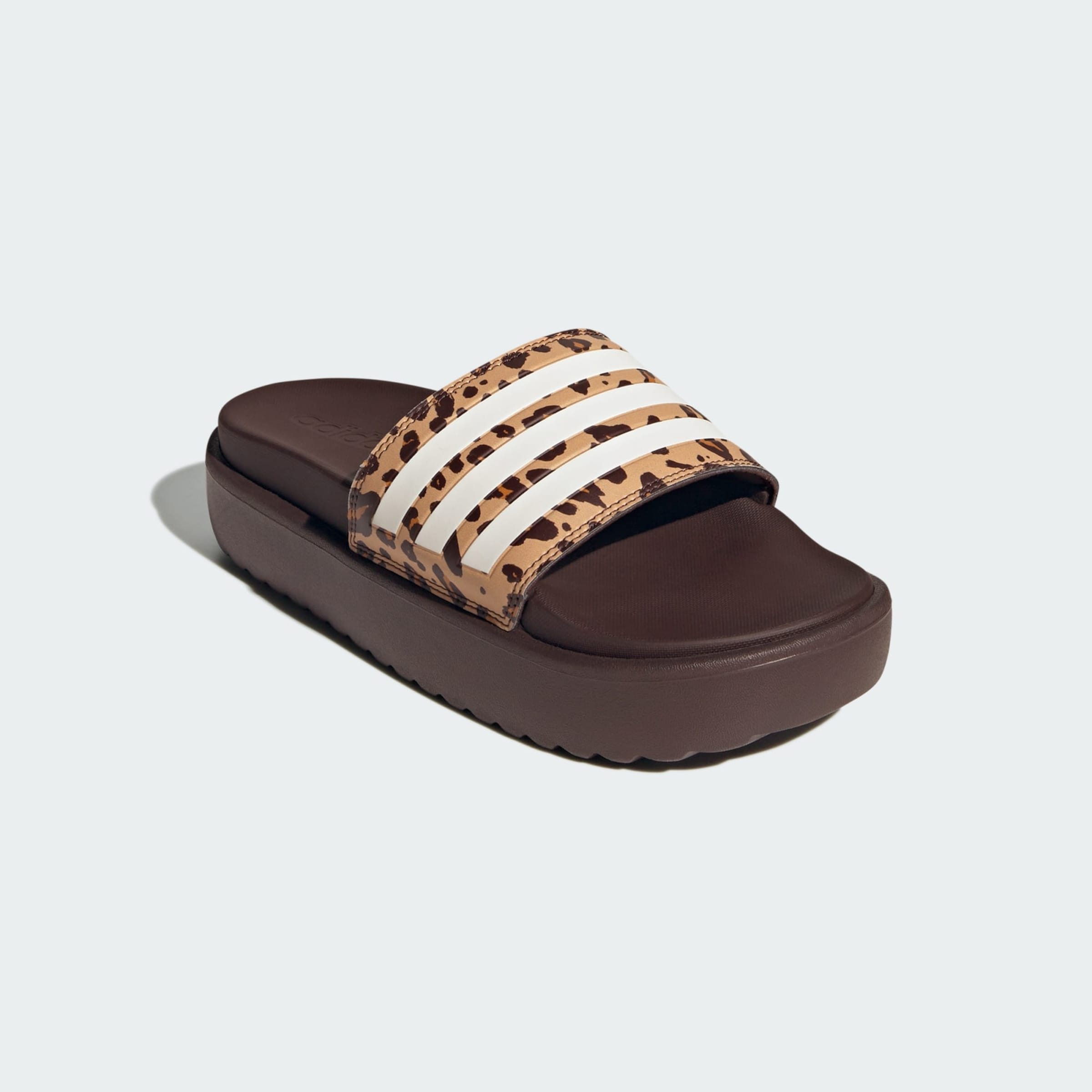 ADIDAS PERFORMANCE Čevelji za na plažo/kopanje 'Adilette' kapučino / temno rjava / bela