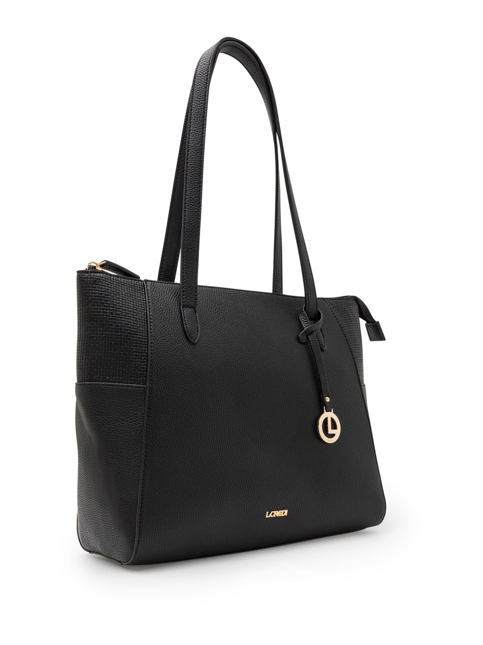 L.CREDI Nakupovalna torba 'Marlies' črna