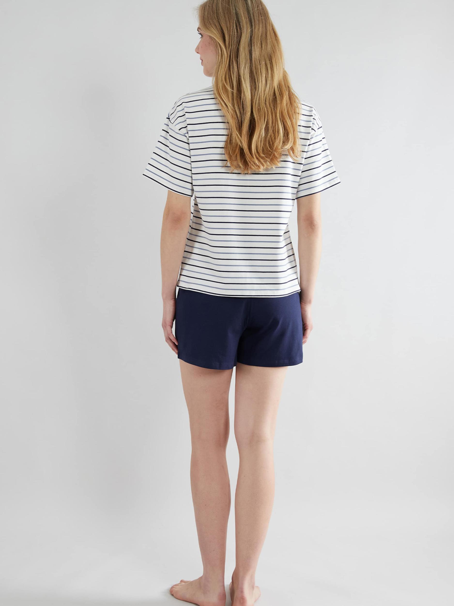 TOM TAILOR Kratke hlače za spanje 'Charlotte' mornarska / safir / bela