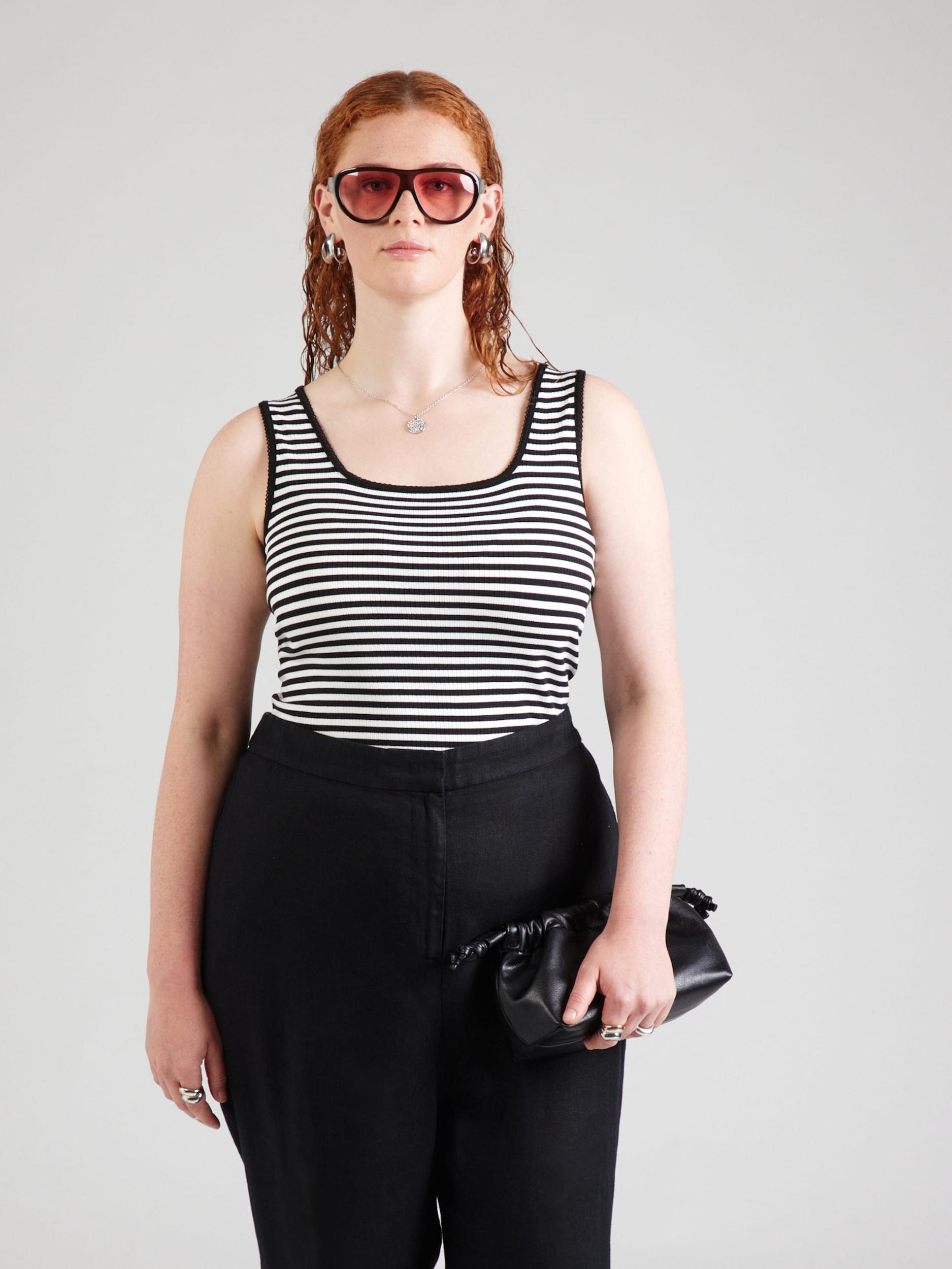 Tommy Hilfiger Curve Top črna / bela