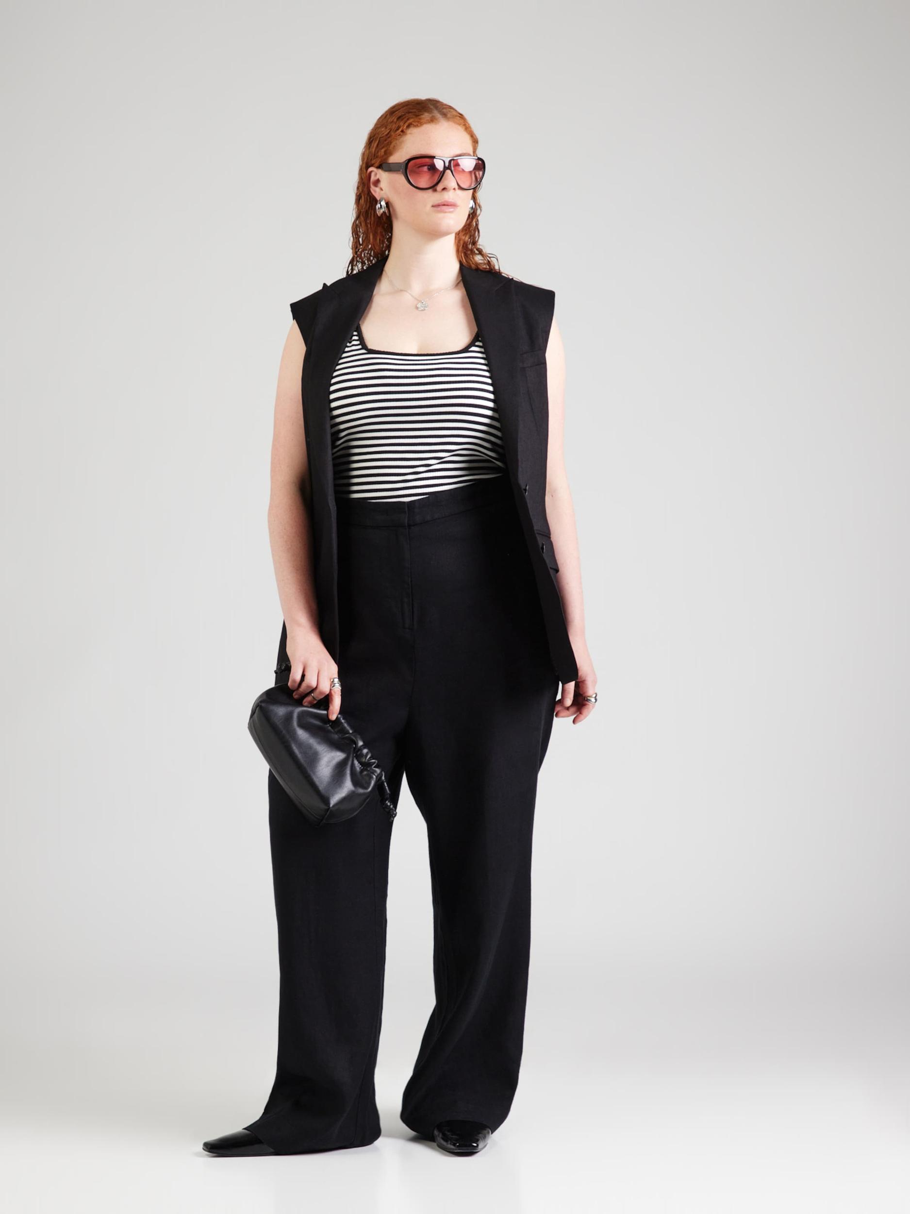 Tommy Hilfiger Curve Top črna / bela