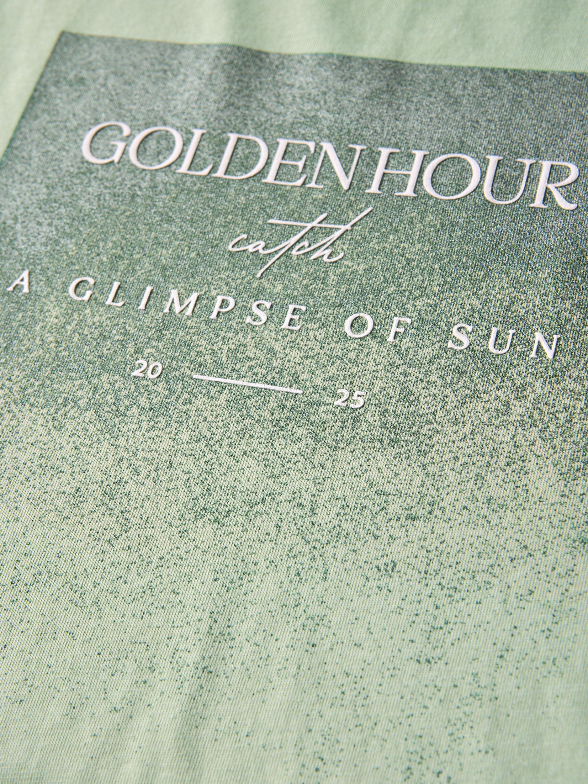 STREET ONE Majica trst / svetlo zelena / bela