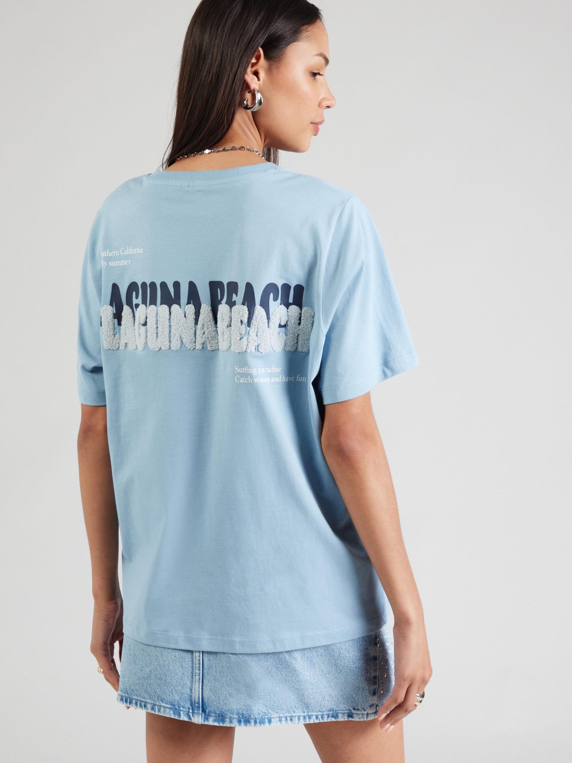 VERO MODA Majica 'VMDORIS CATY' modra / svetlo modra / bela