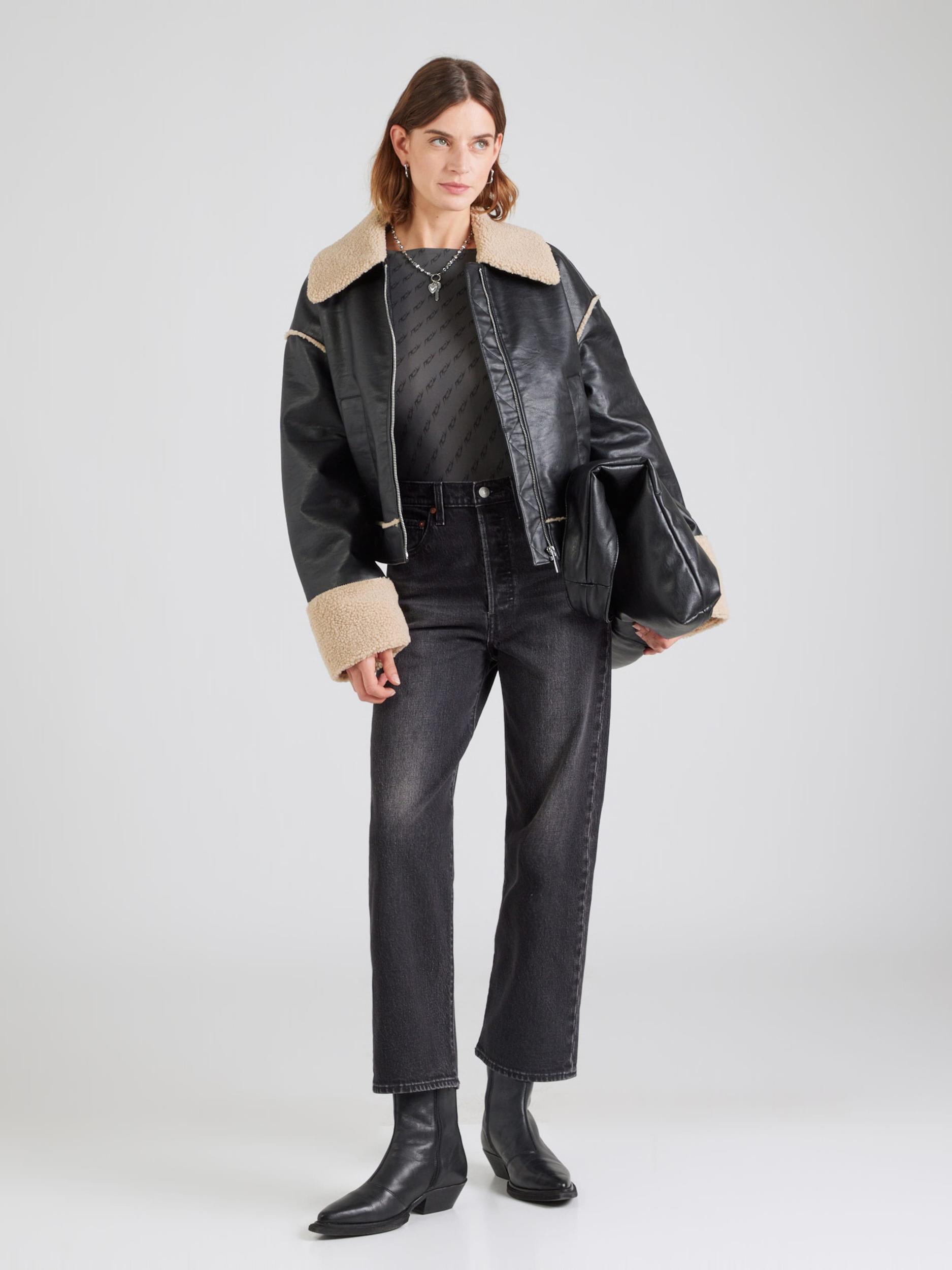 LEVI'S  Kavbojke 'Ribcage' črn denim