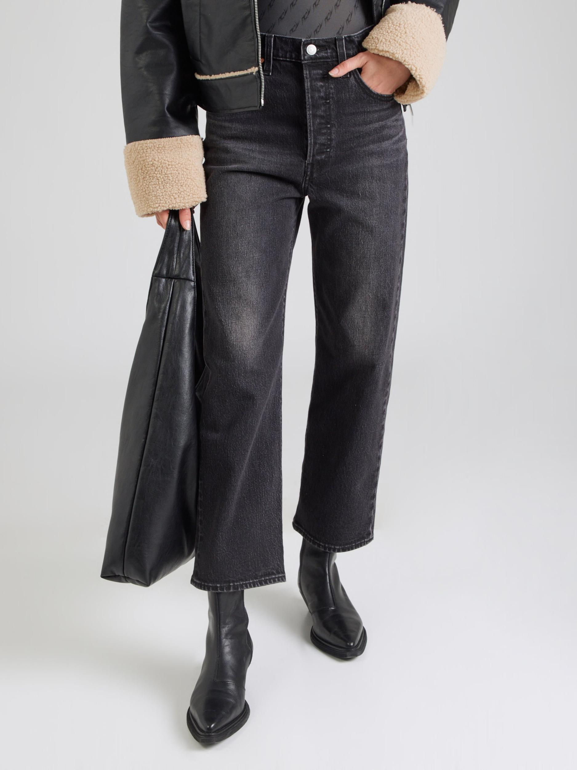 LEVI'S  Kavbojke 'Ribcage' črn denim