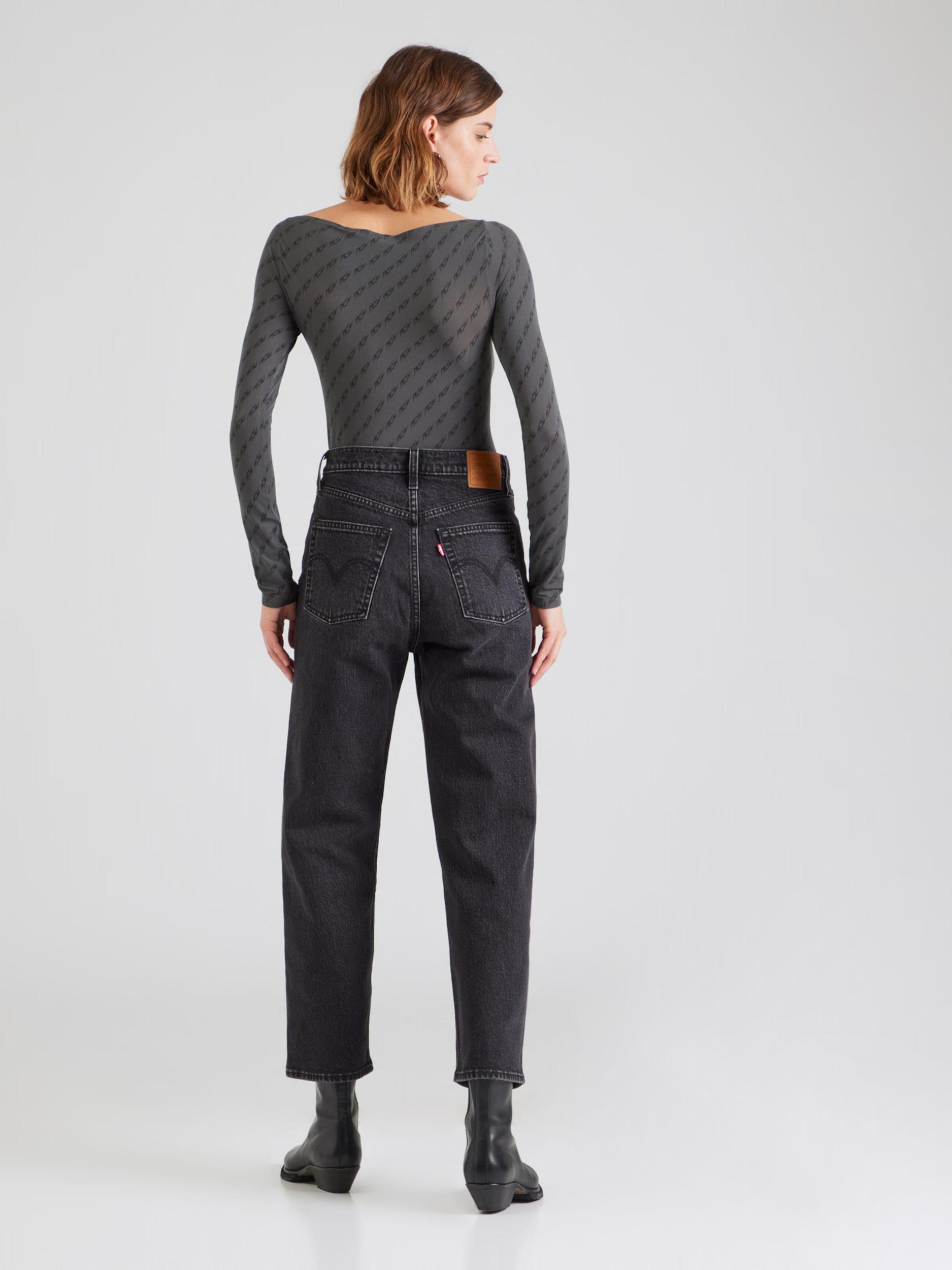 LEVI'S  Kavbojke 'Ribcage' črn denim