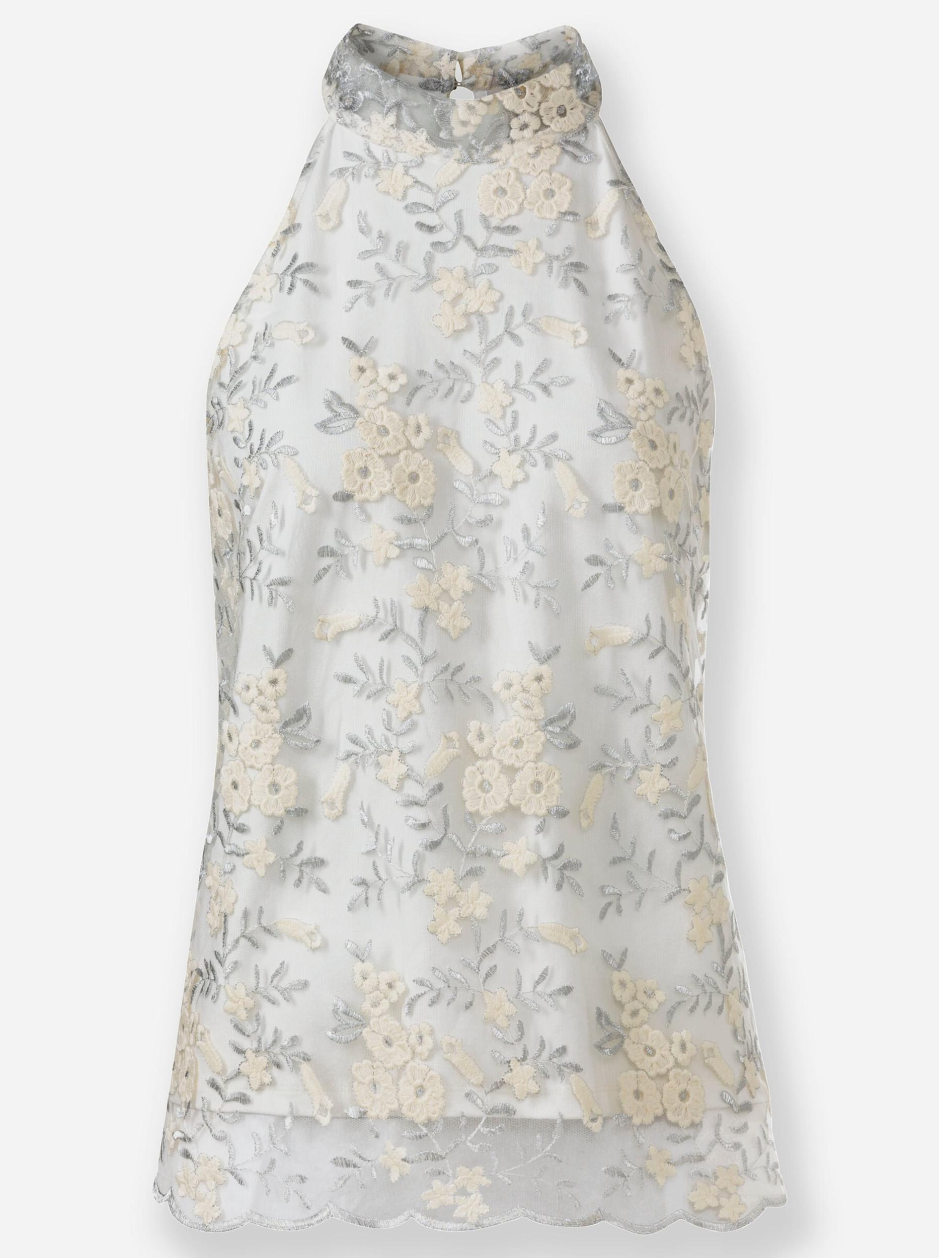 heine Top ecru / siva / srebrna