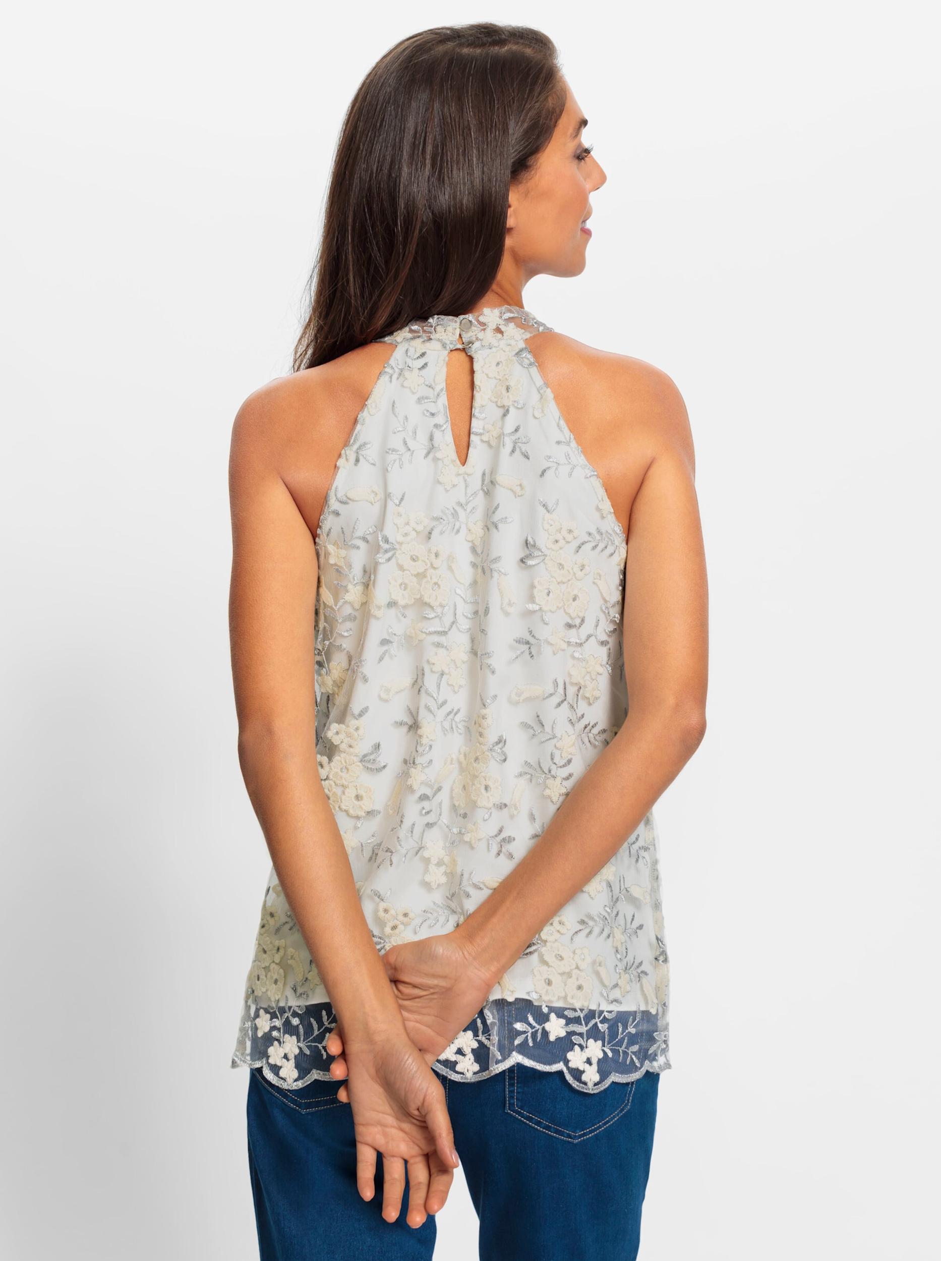 heine Top ecru / siva / srebrna