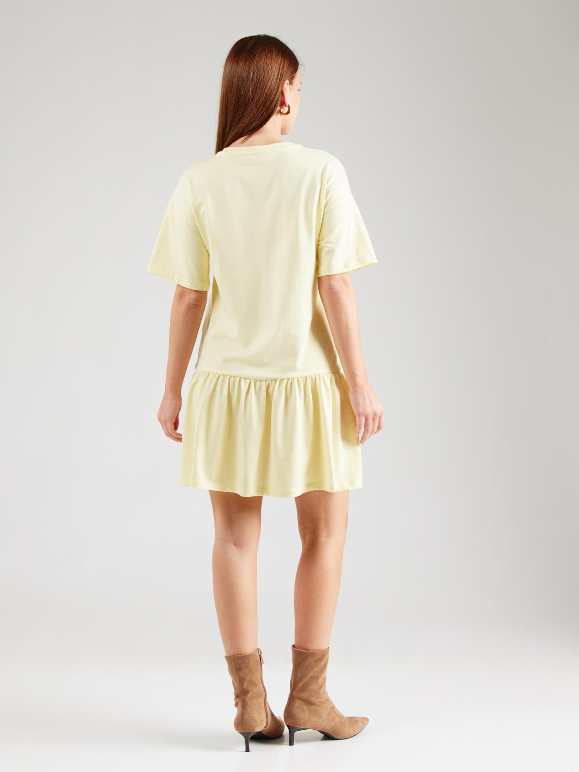 PIECES Obleka 'PCJamie' pastelno rumena