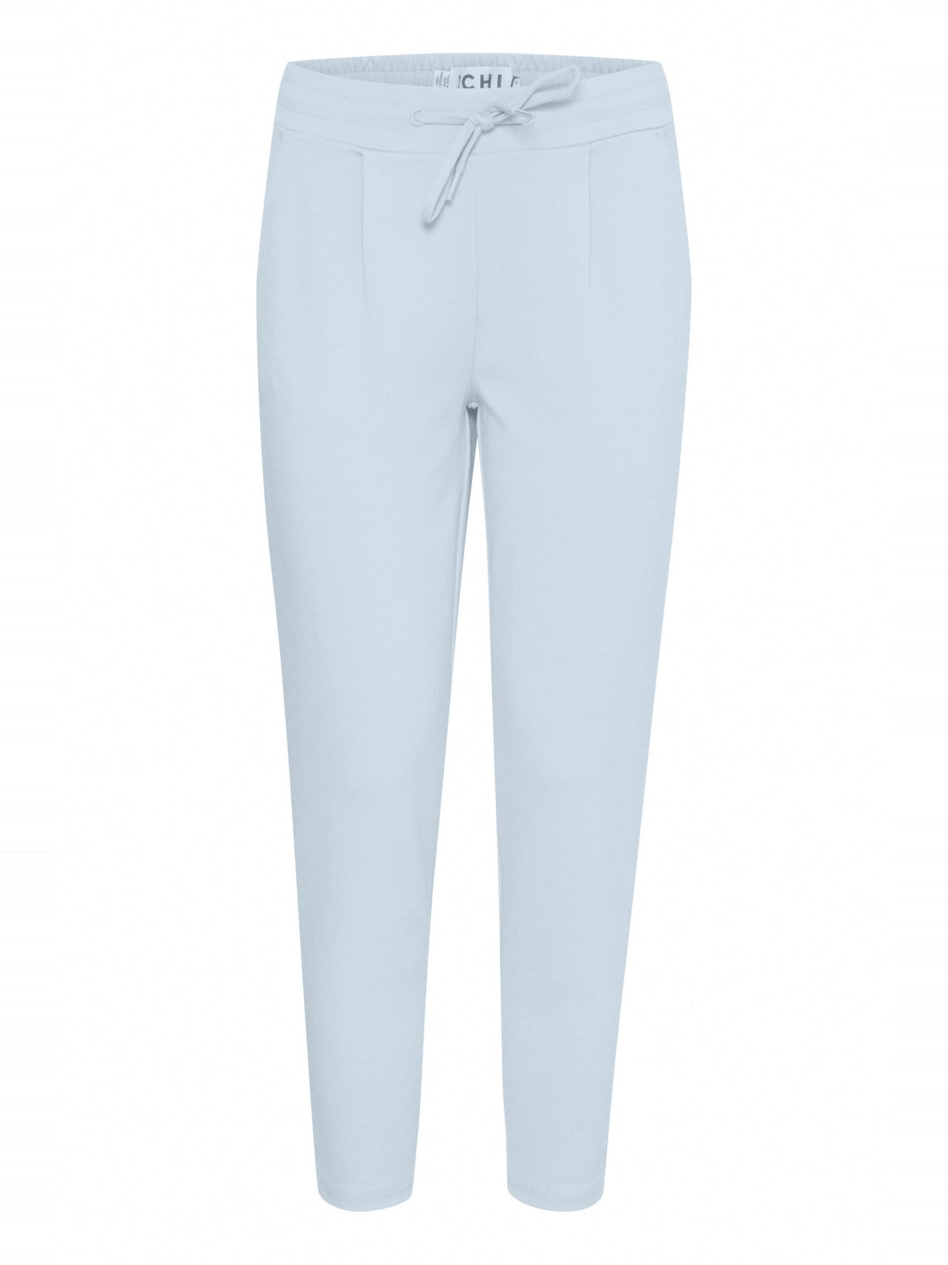 ICHI Hlače z naborki 'Kate' svetlo modra