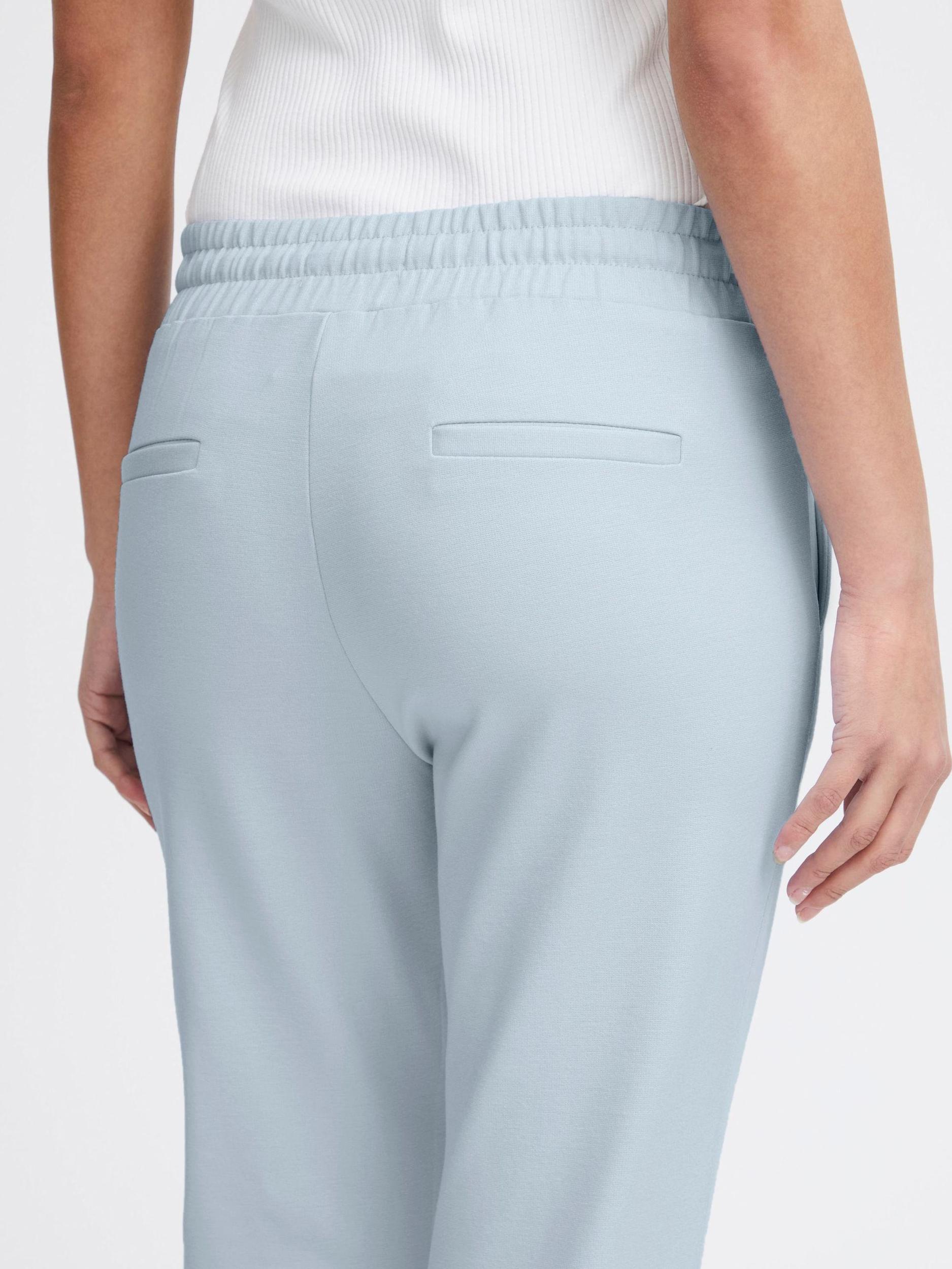 ICHI Hlače z naborki 'Kate' svetlo modra