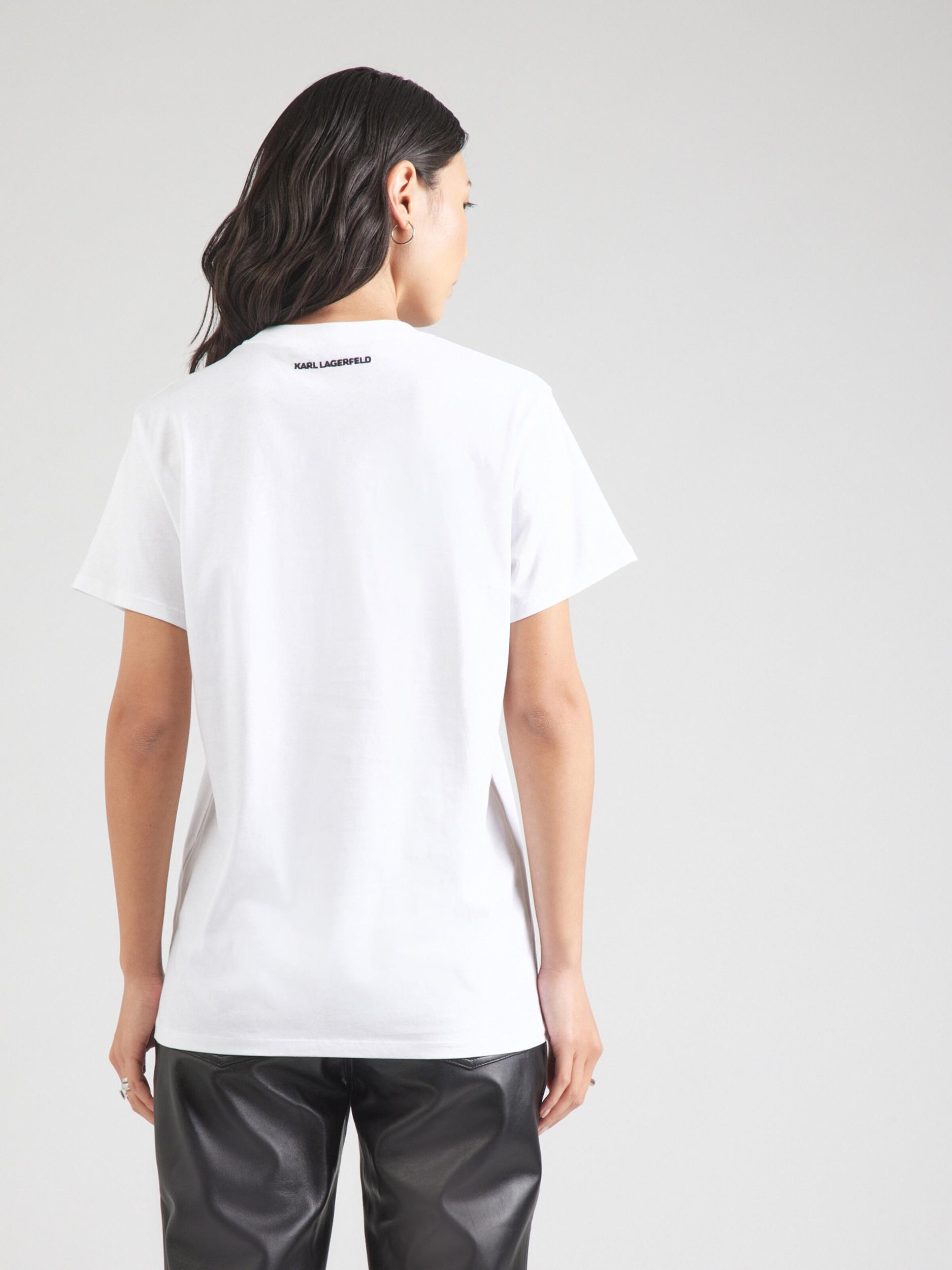 Karl Lagerfeld Majica 'IKONIK 2.0' črna / bela