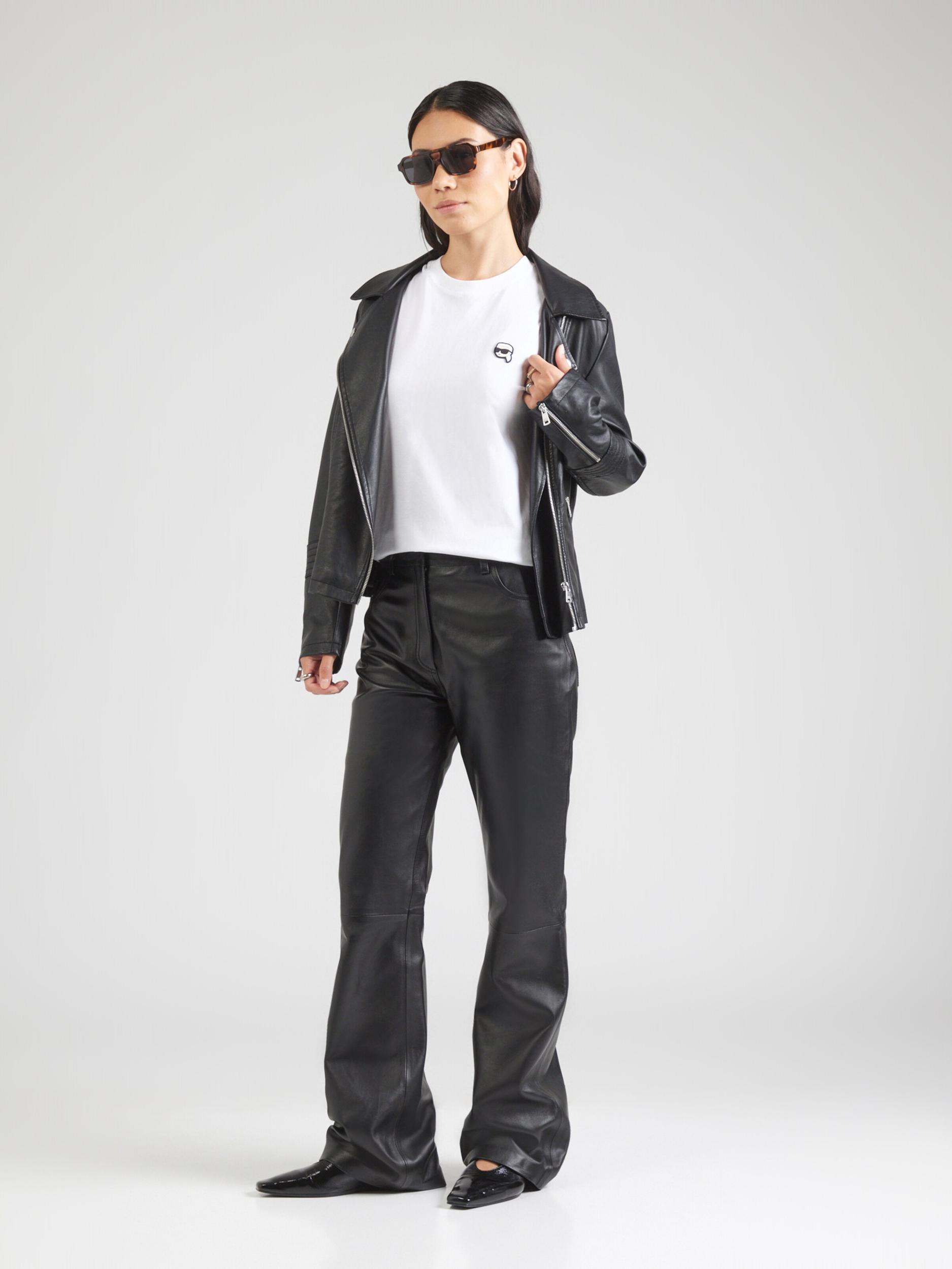 Karl Lagerfeld Majica 'IKONIK 2.0' črna / bela