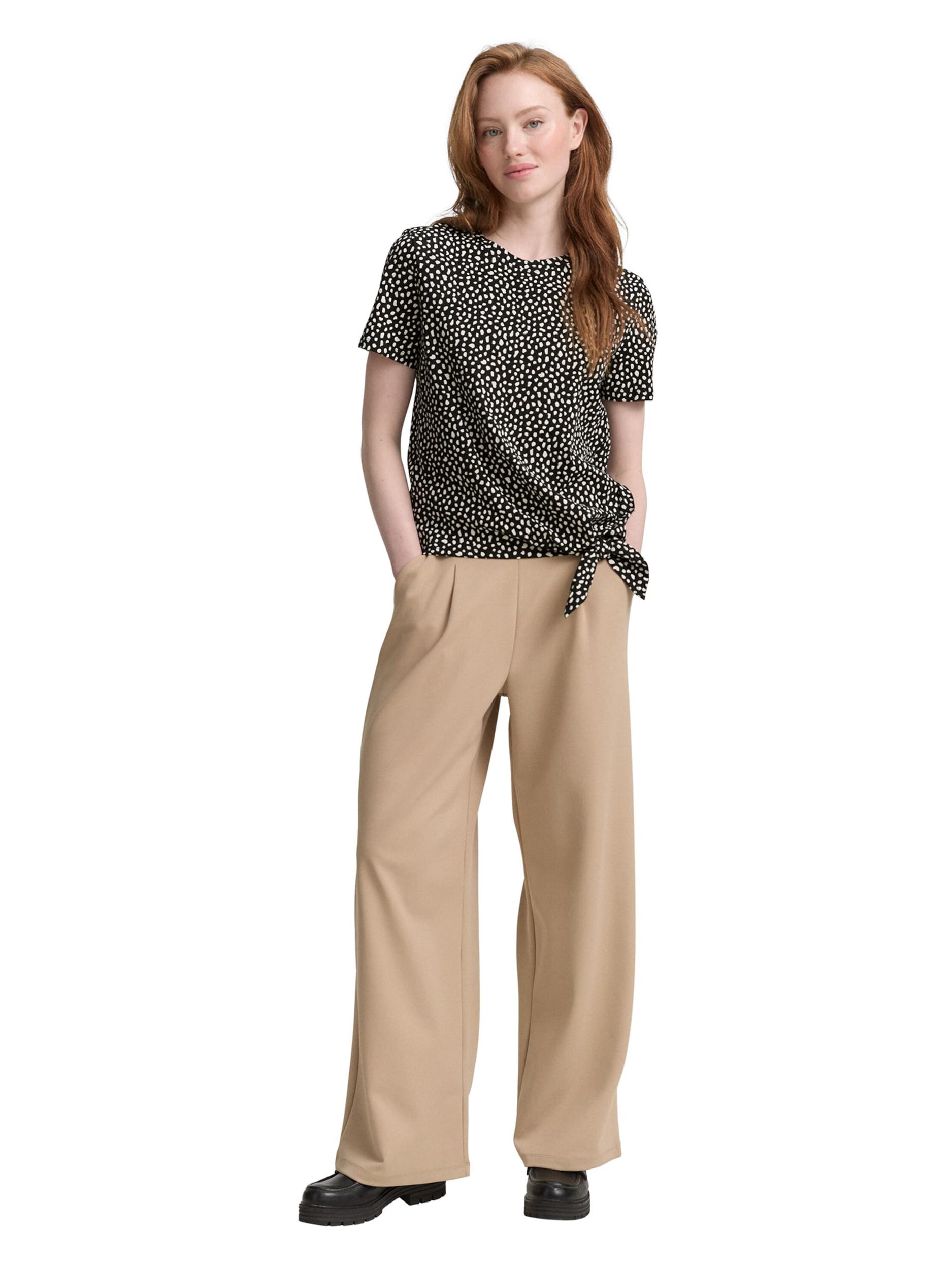 TOM TAILOR DENIM Majica črna / bela