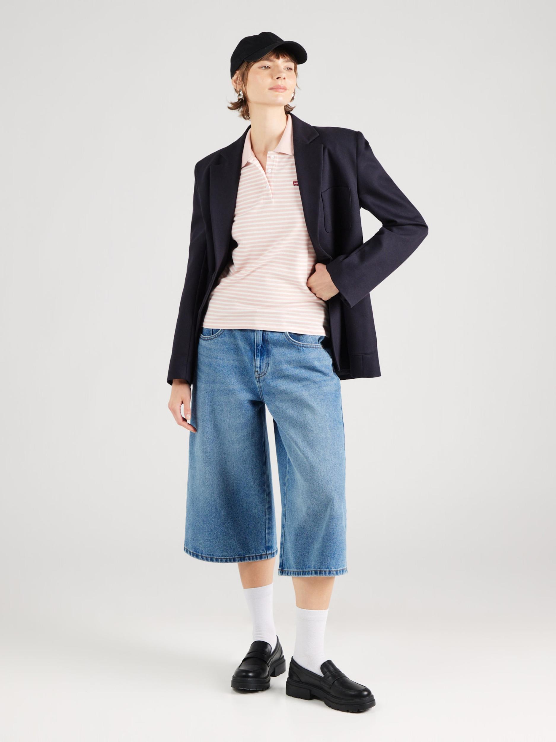 LEVI'S  Majica 'Slim Polo Shirt' roza / bela
