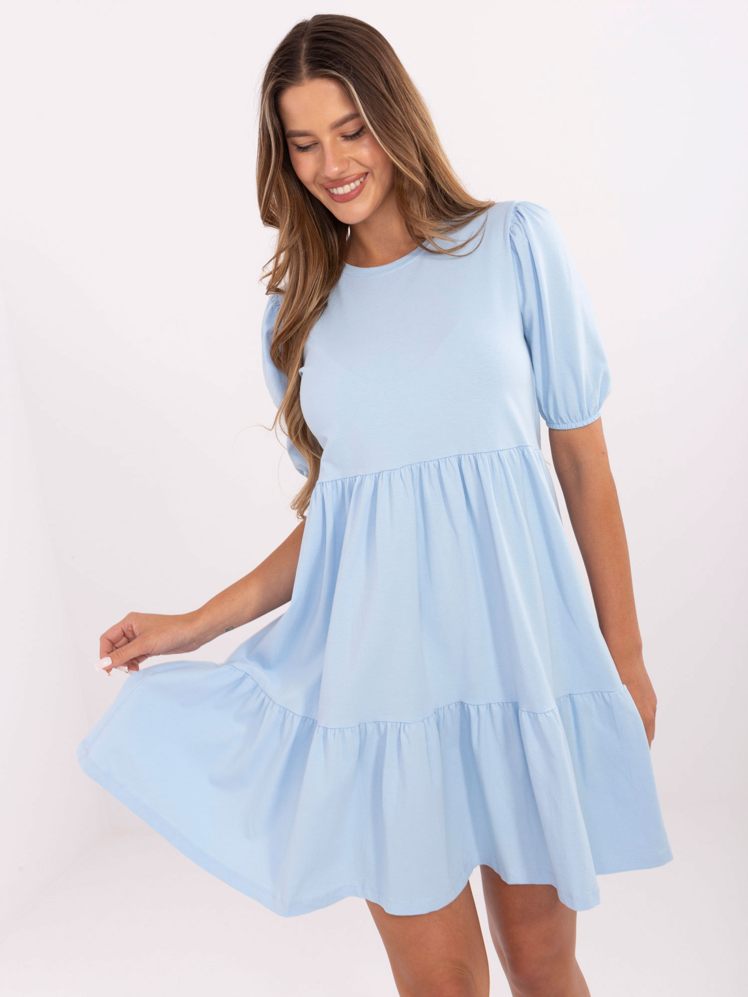 RUE PARIS Dress-RV-SK-5587.93-Light Blue