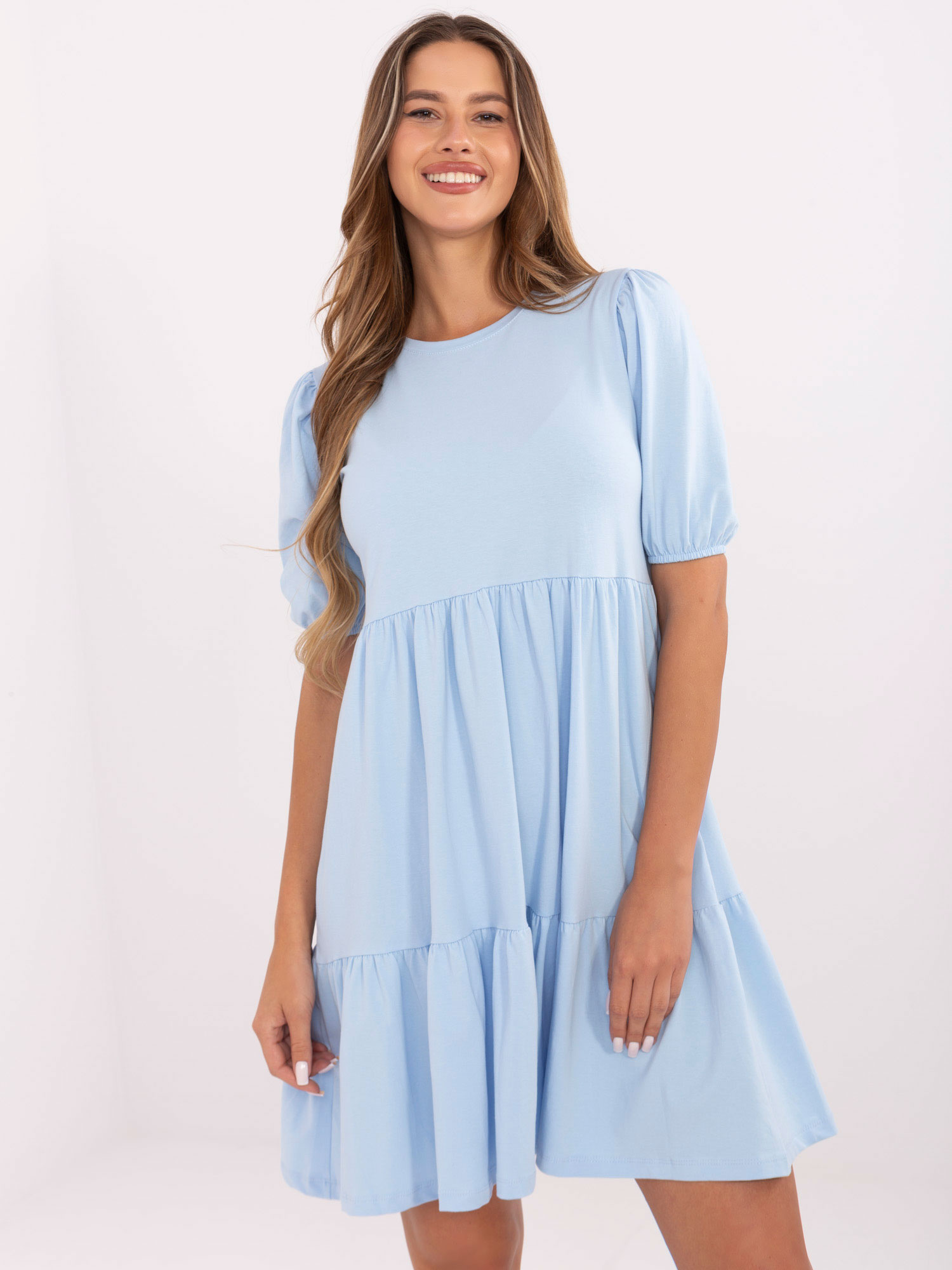 RUE PARIS Dress-RV-SK-5587.93-Light Blue