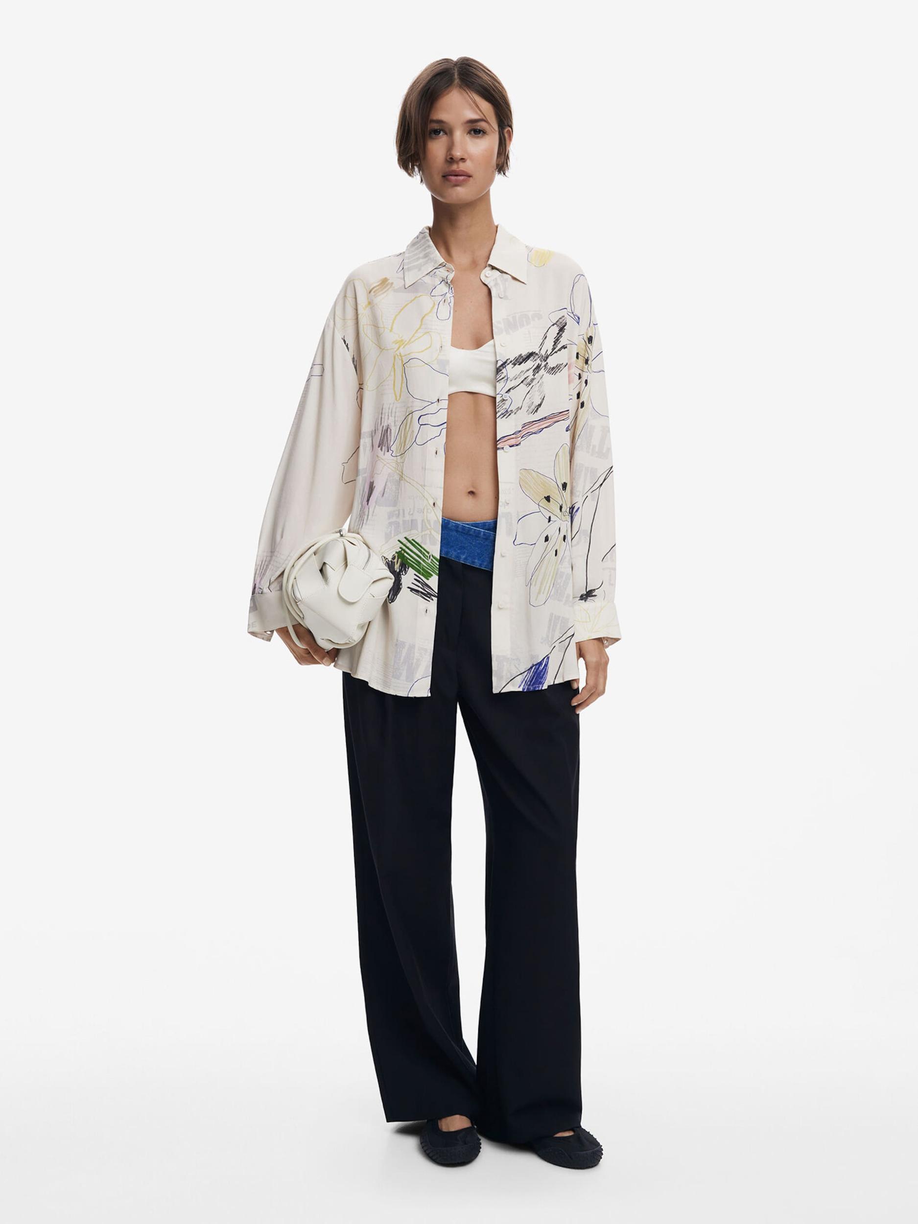 Desigual Bluza mešane barve / bela