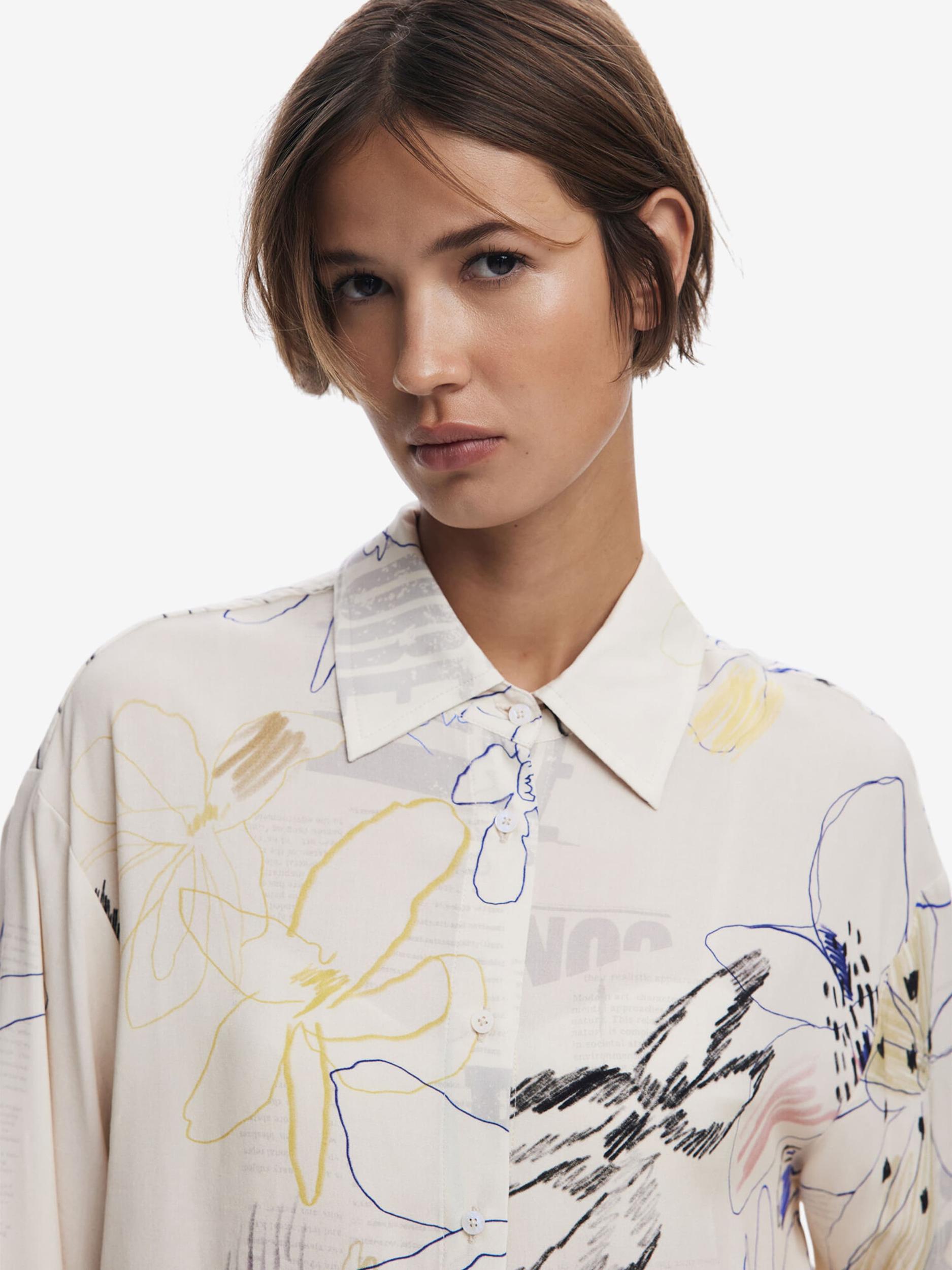 Desigual Bluza mešane barve / bela