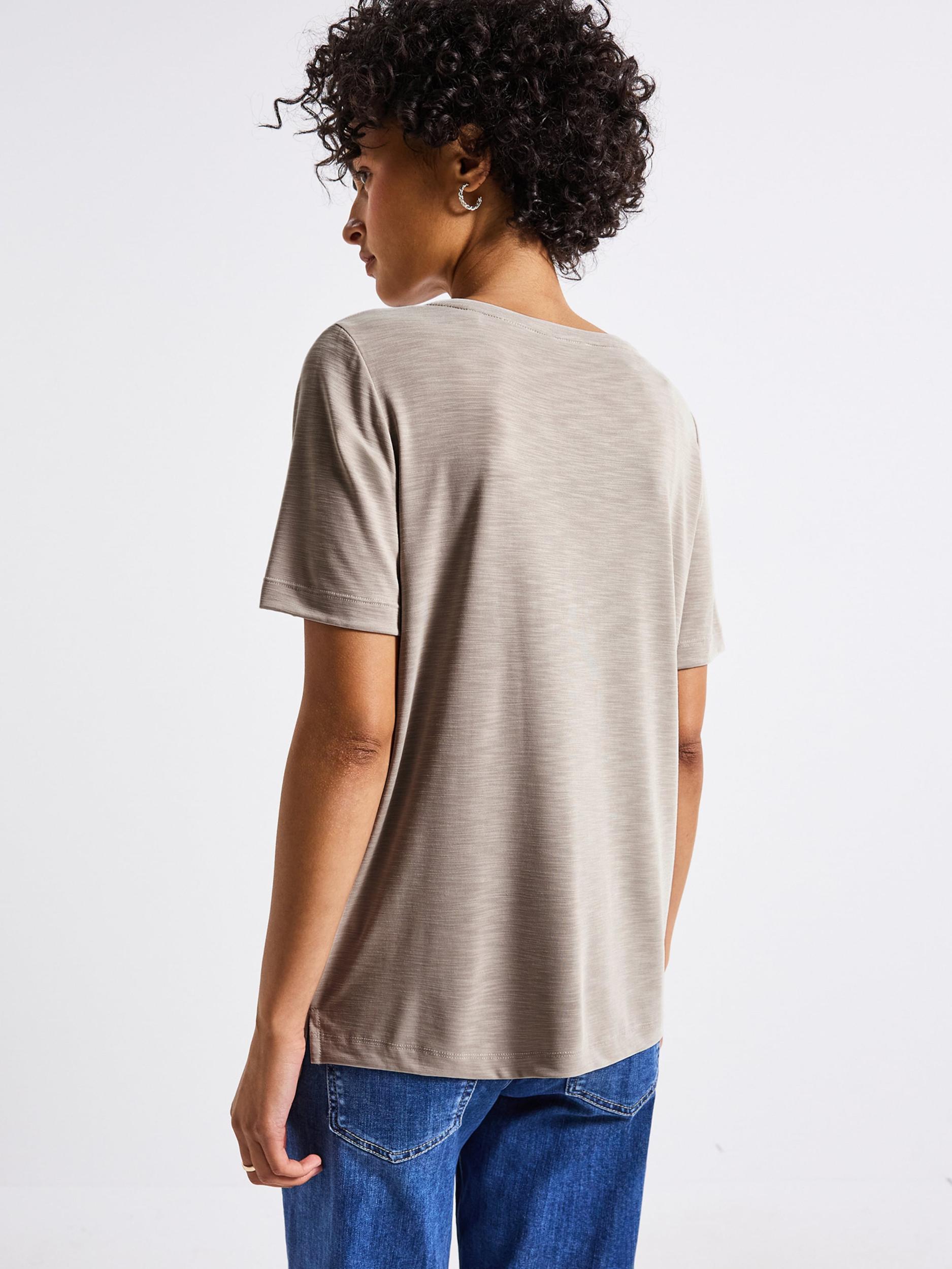 STREET ONE Majica bež / srebrna