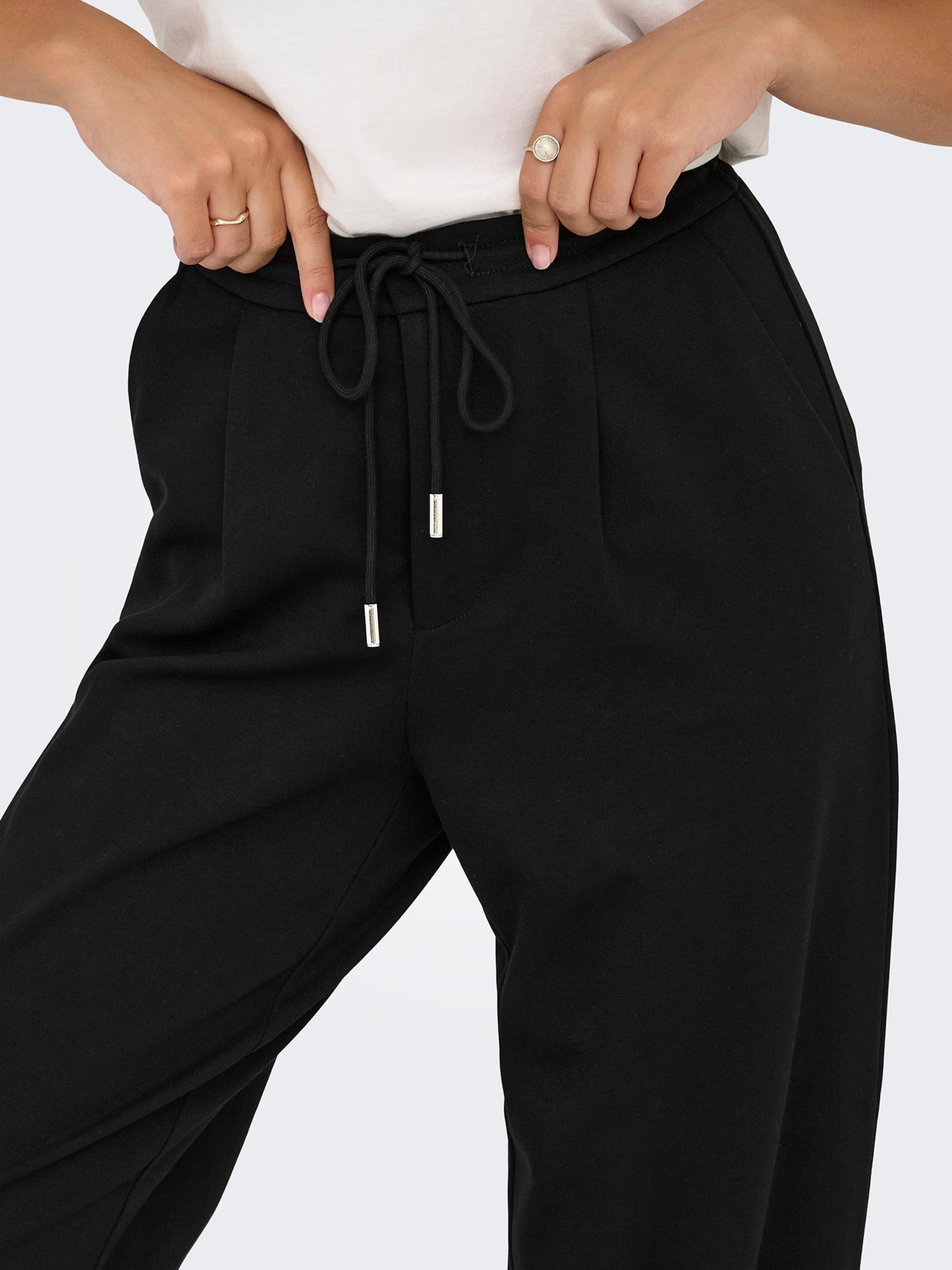 ONLY Hlače z naborki 'ONLJILL' črna