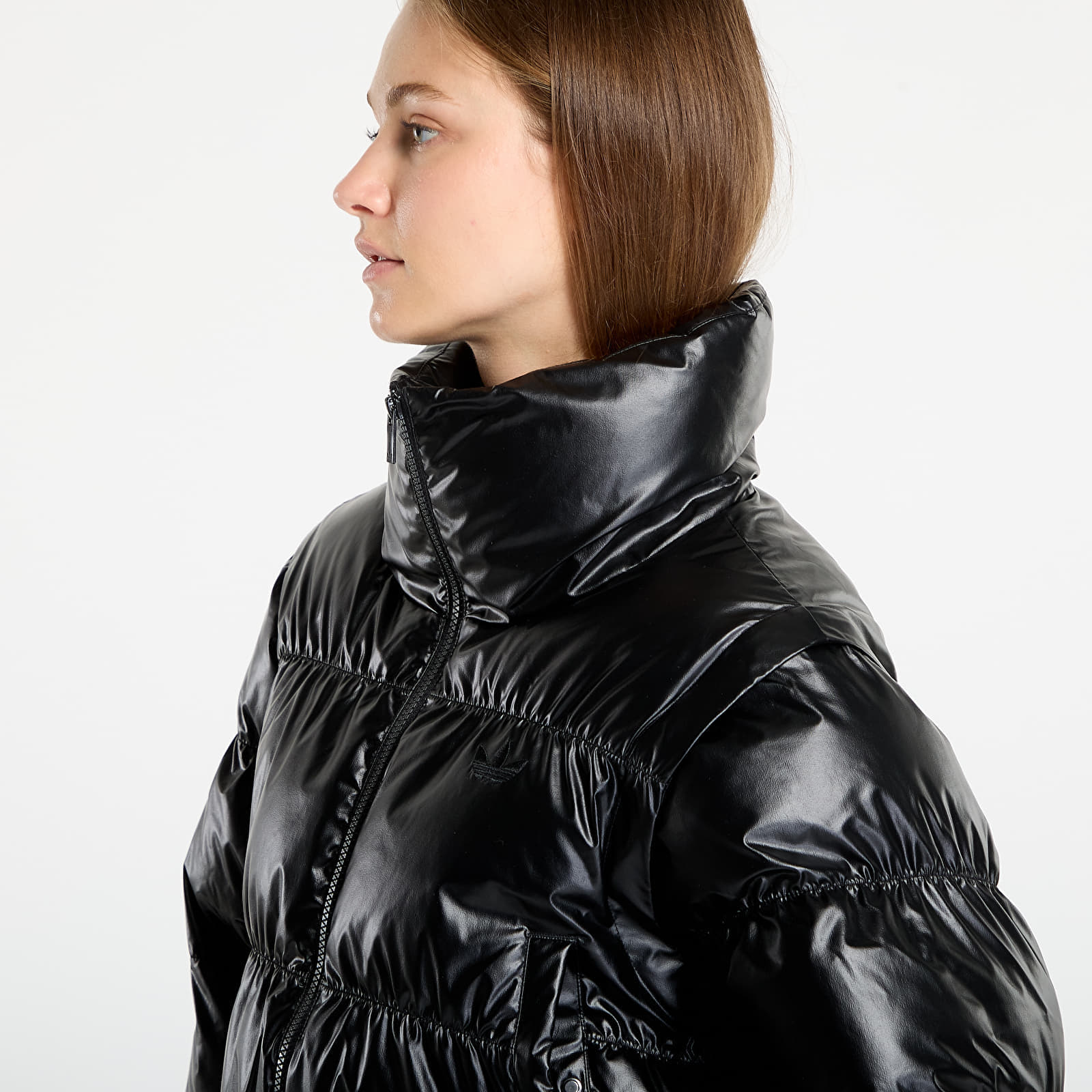 adidas Originals Jakna adidas Essentials Glossy 2-In-1 Cropped Puffer Black L