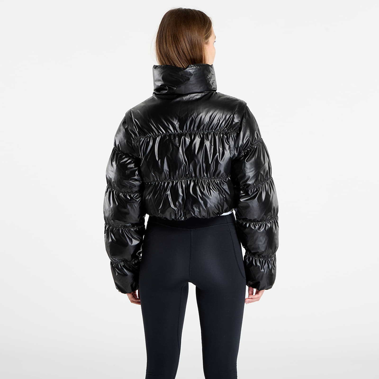 adidas Originals Jakna adidas Essentials Glossy 2-In-1 Cropped Puffer Black L