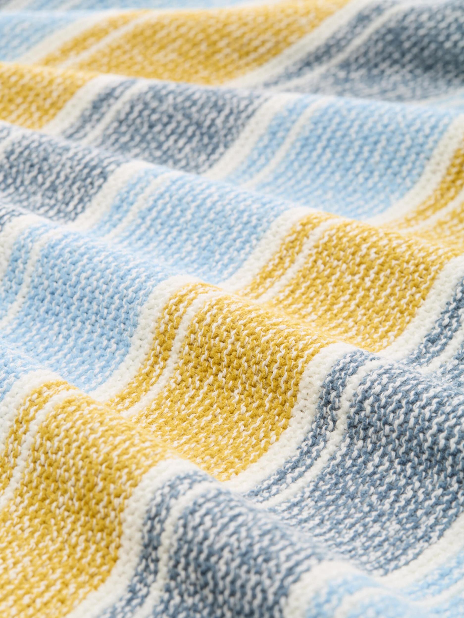 TOM TAILOR DENIM Pletena jopa svetlo modra / temno modra / gorčica / bela