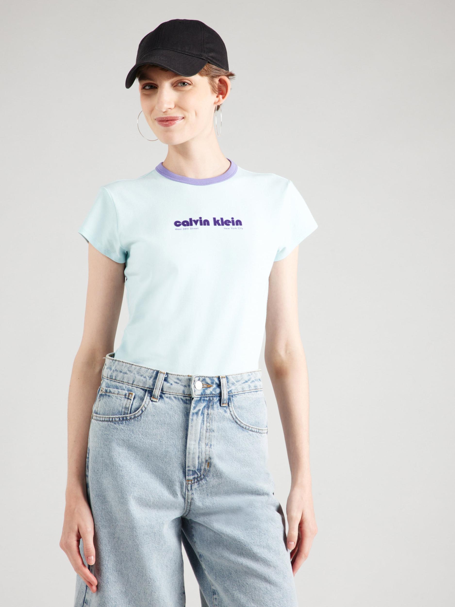 Calvin Klein Jeans Majica pastelno zelena / lila