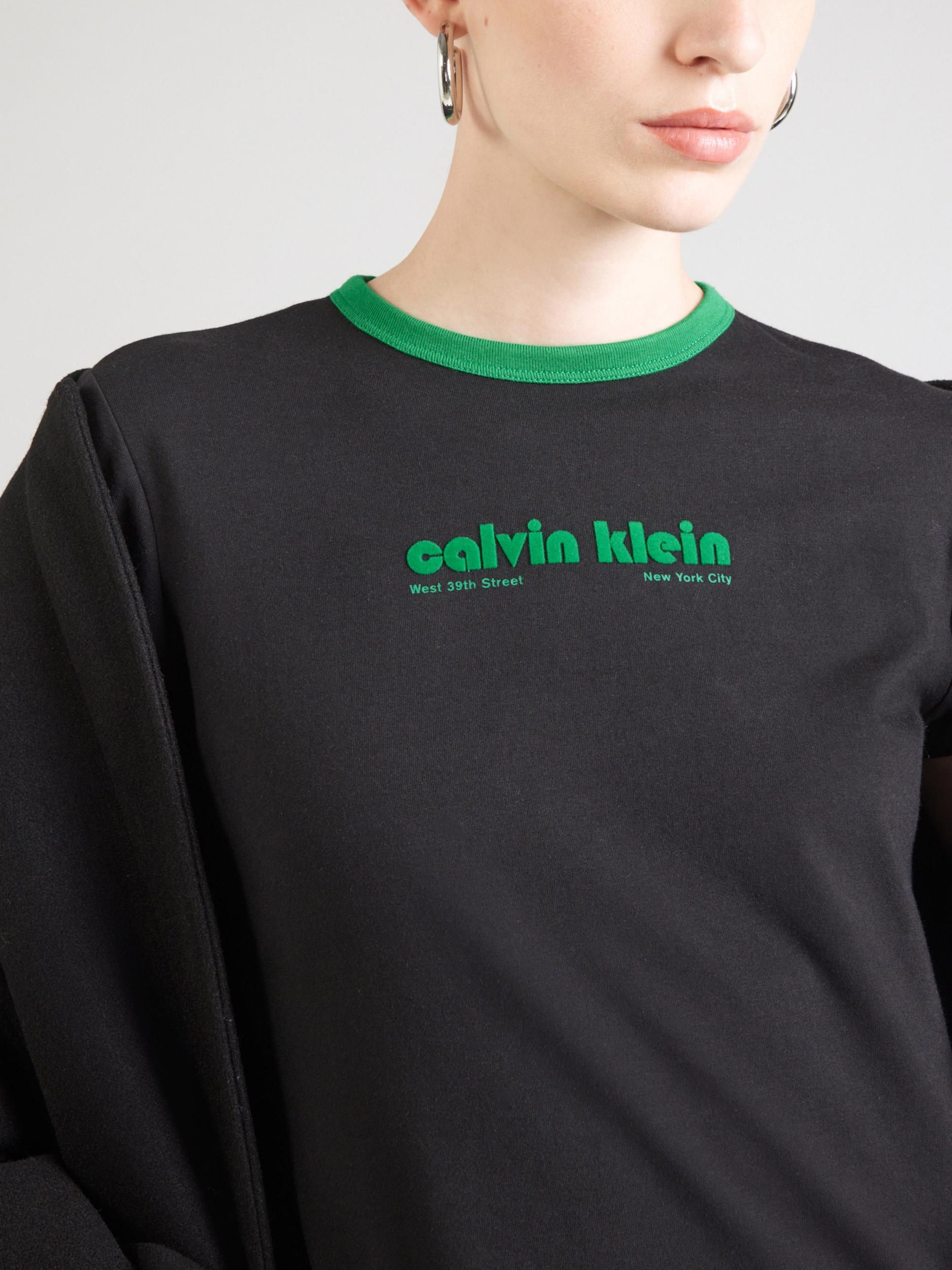 Calvin Klein Jeans Majica zelena / črna