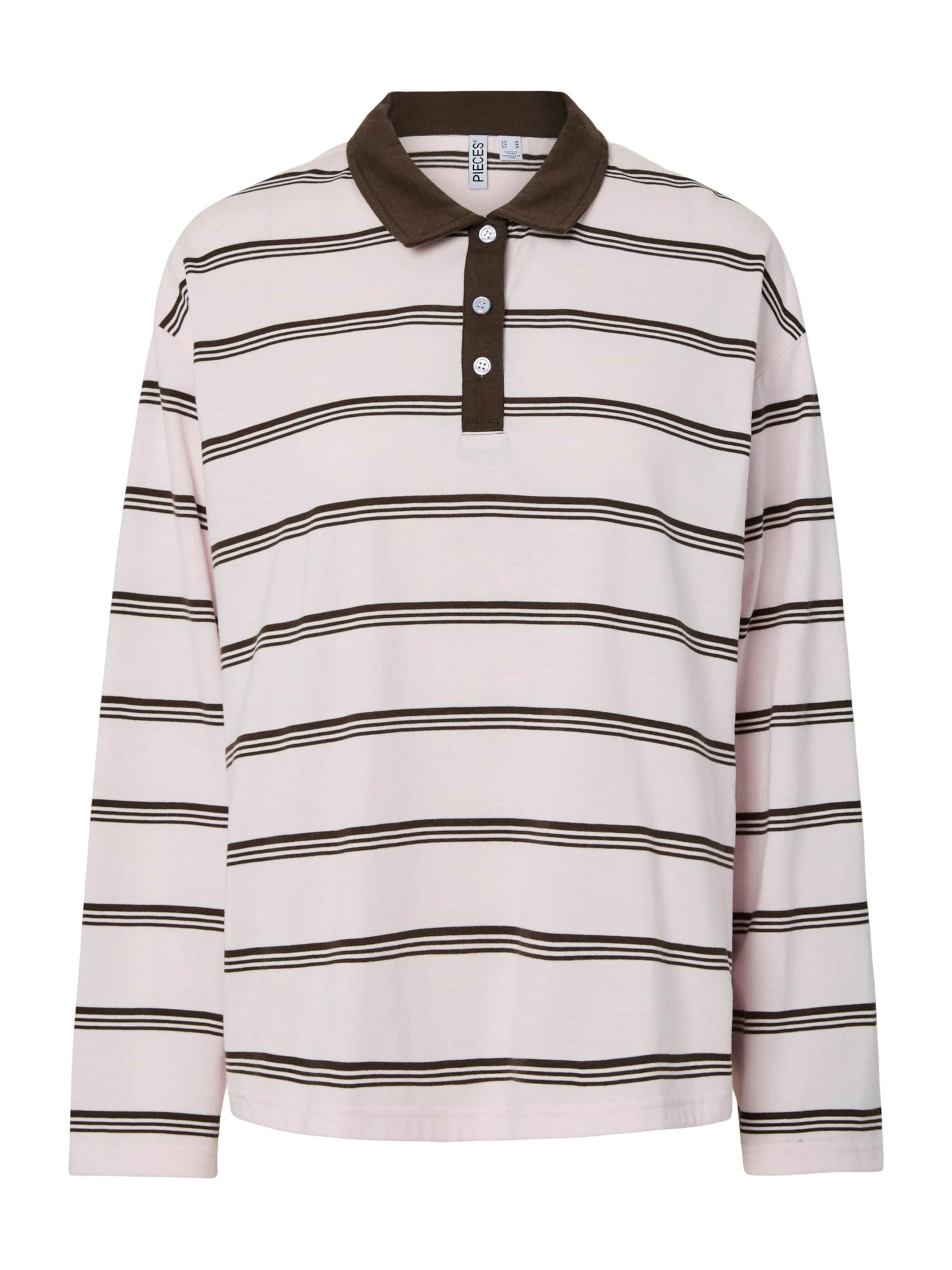 PIECES Majica 'PCSadie' pastelno roza / črna