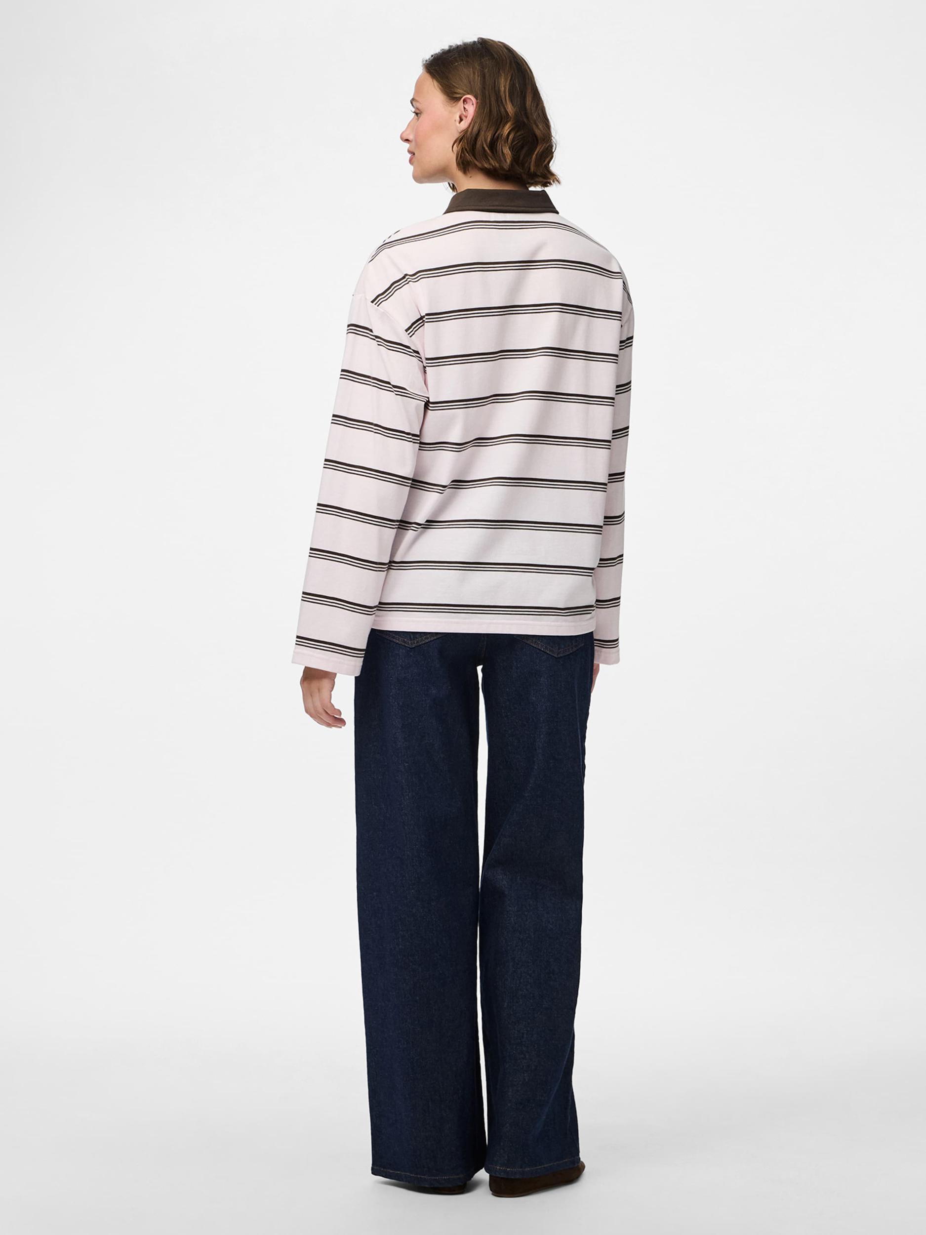 PIECES Majica 'PCSadie' pastelno roza / črna