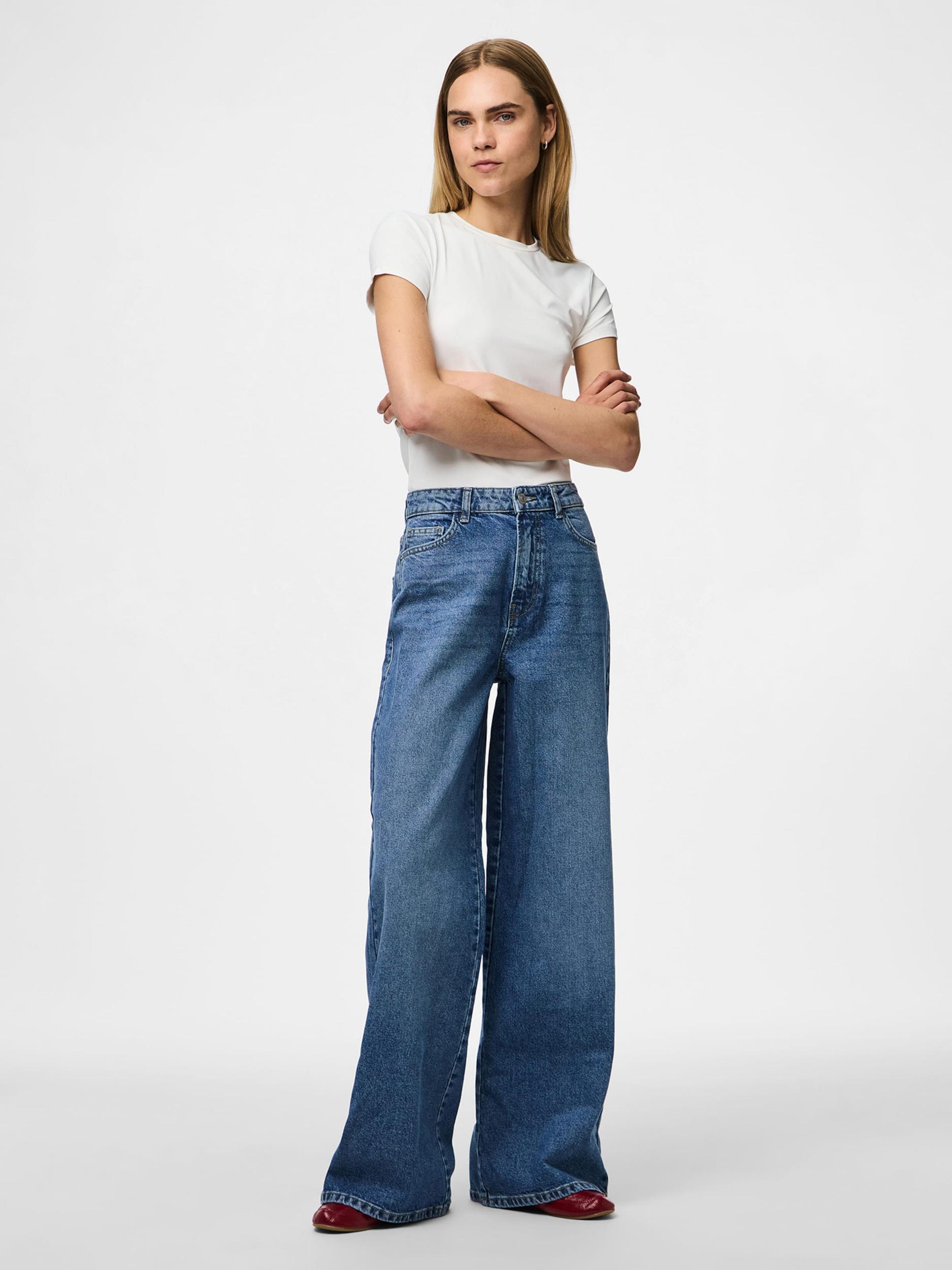 PIECES Kavbojke 'PCSelma' moder denim