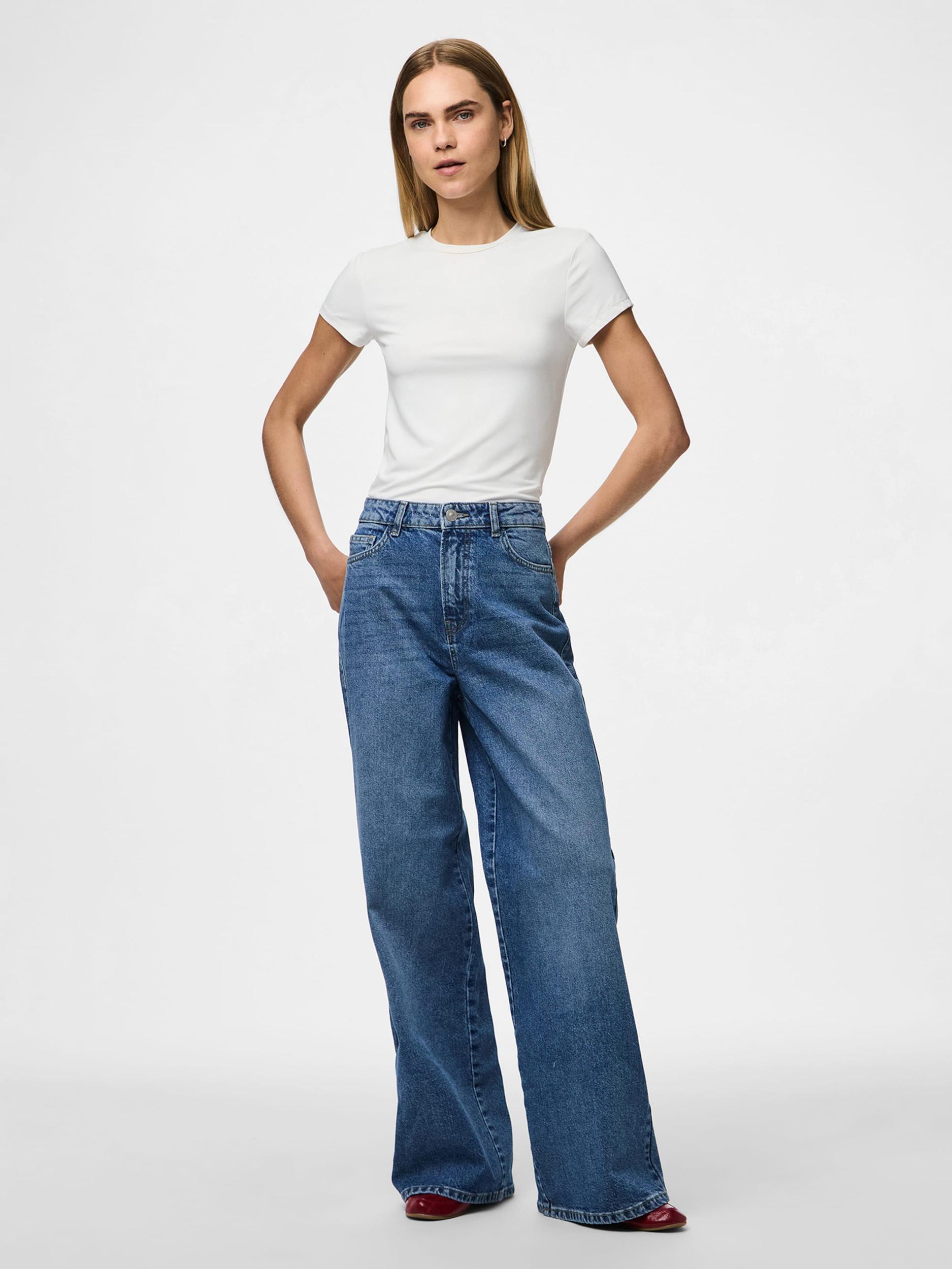 PIECES Kavbojke 'PCSelma' moder denim