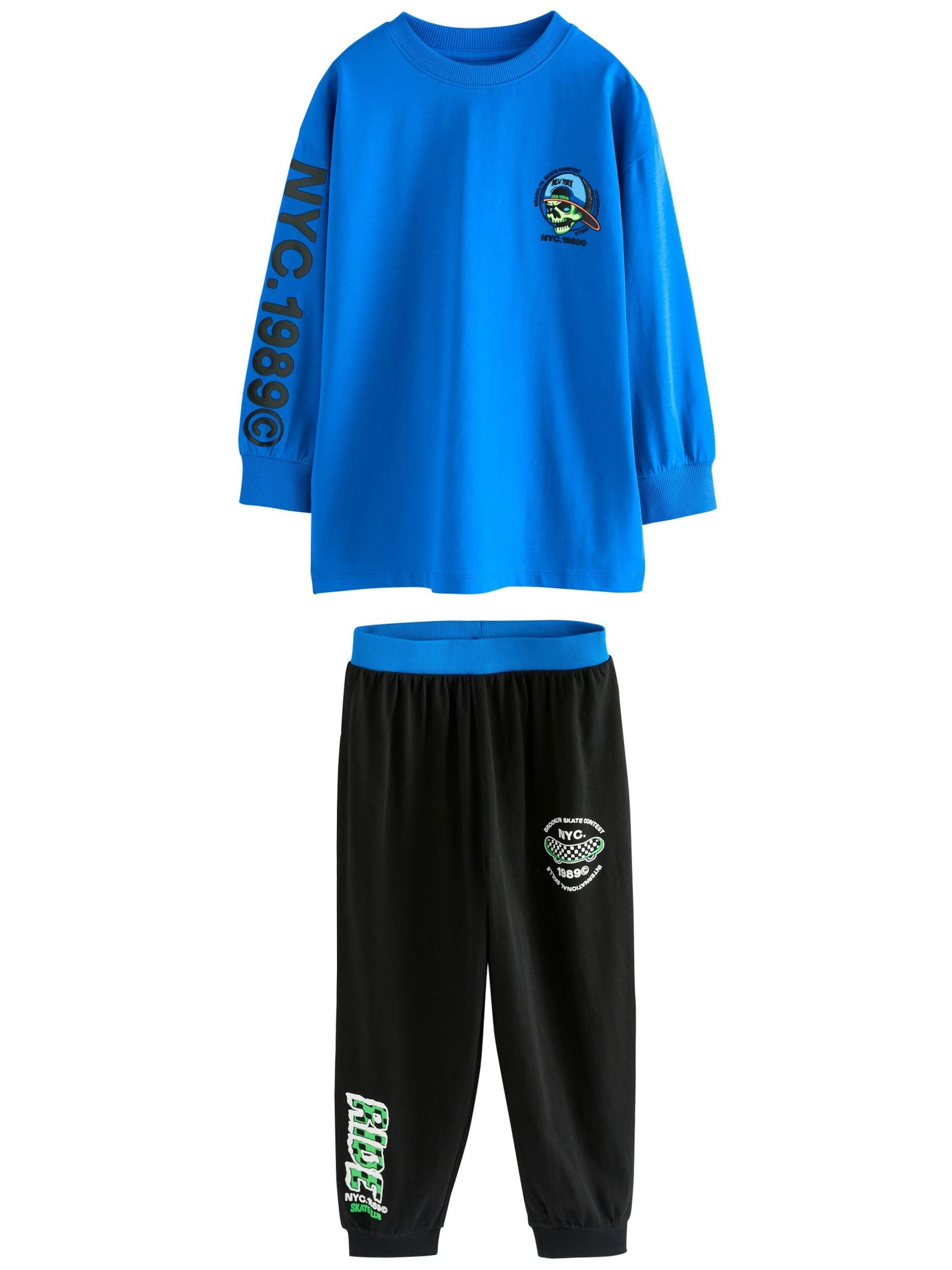 Next Pižama modra / jelka