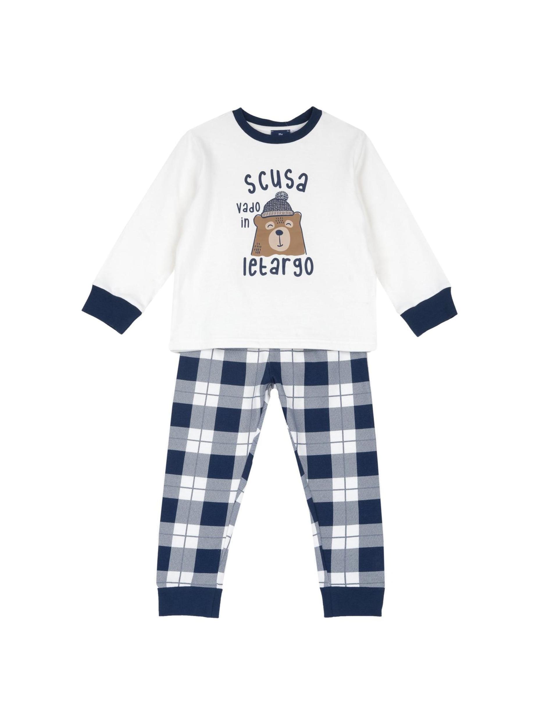 Chicco Pižama modra / rjava / bela