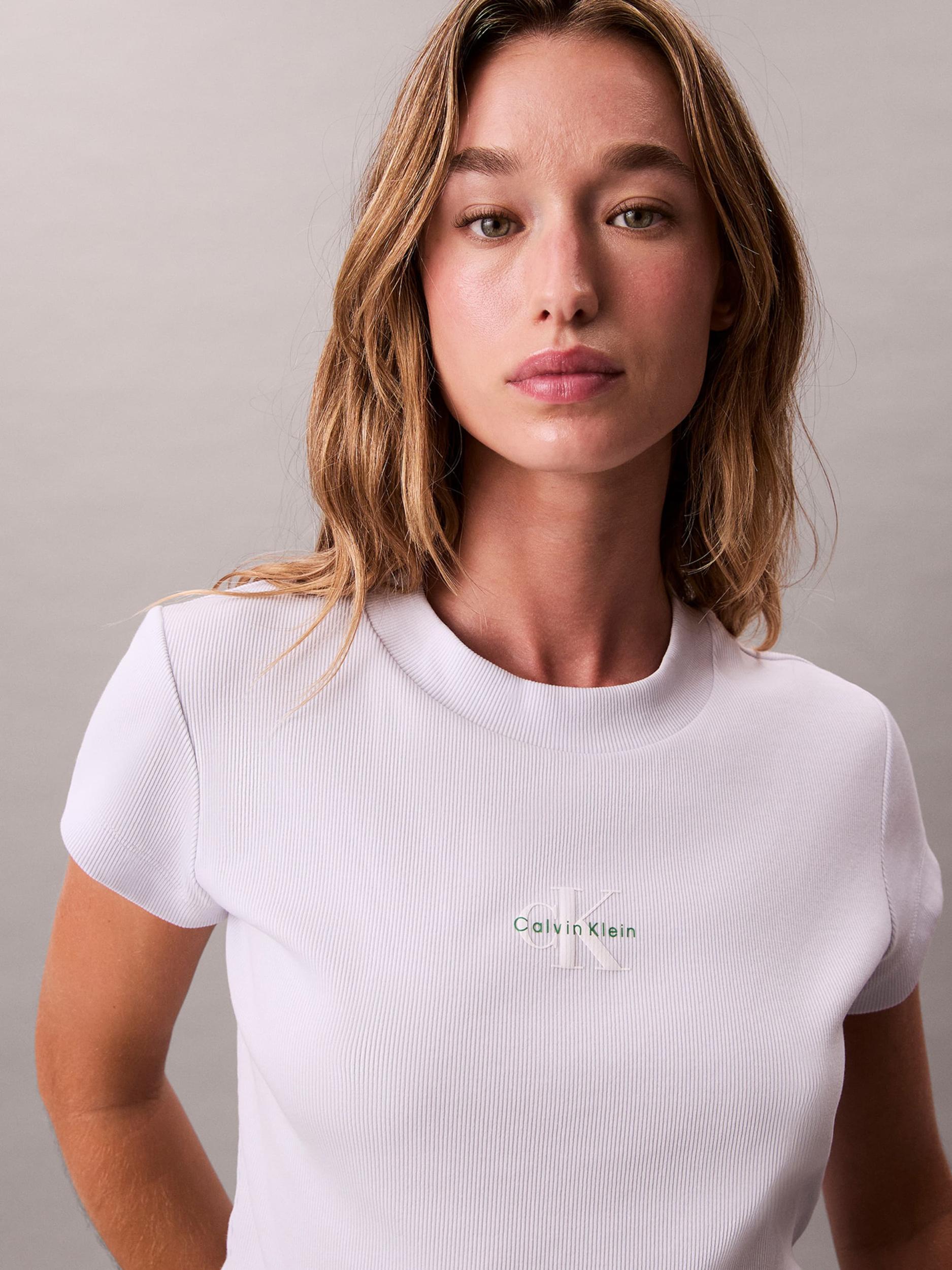 Calvin Klein Jeans Majica zelena / pastelno lila