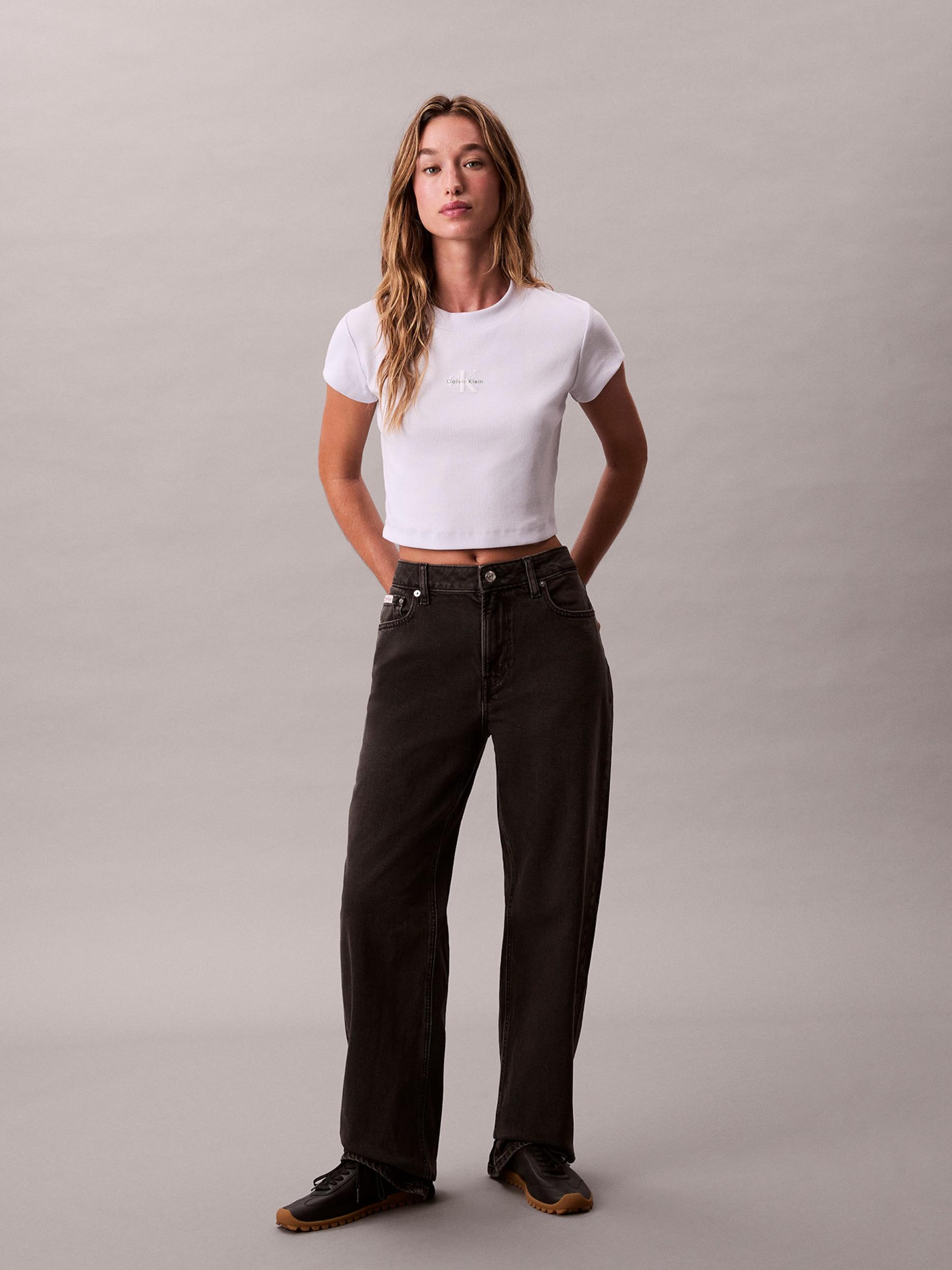 Calvin Klein Jeans Majica zelena / pastelno lila