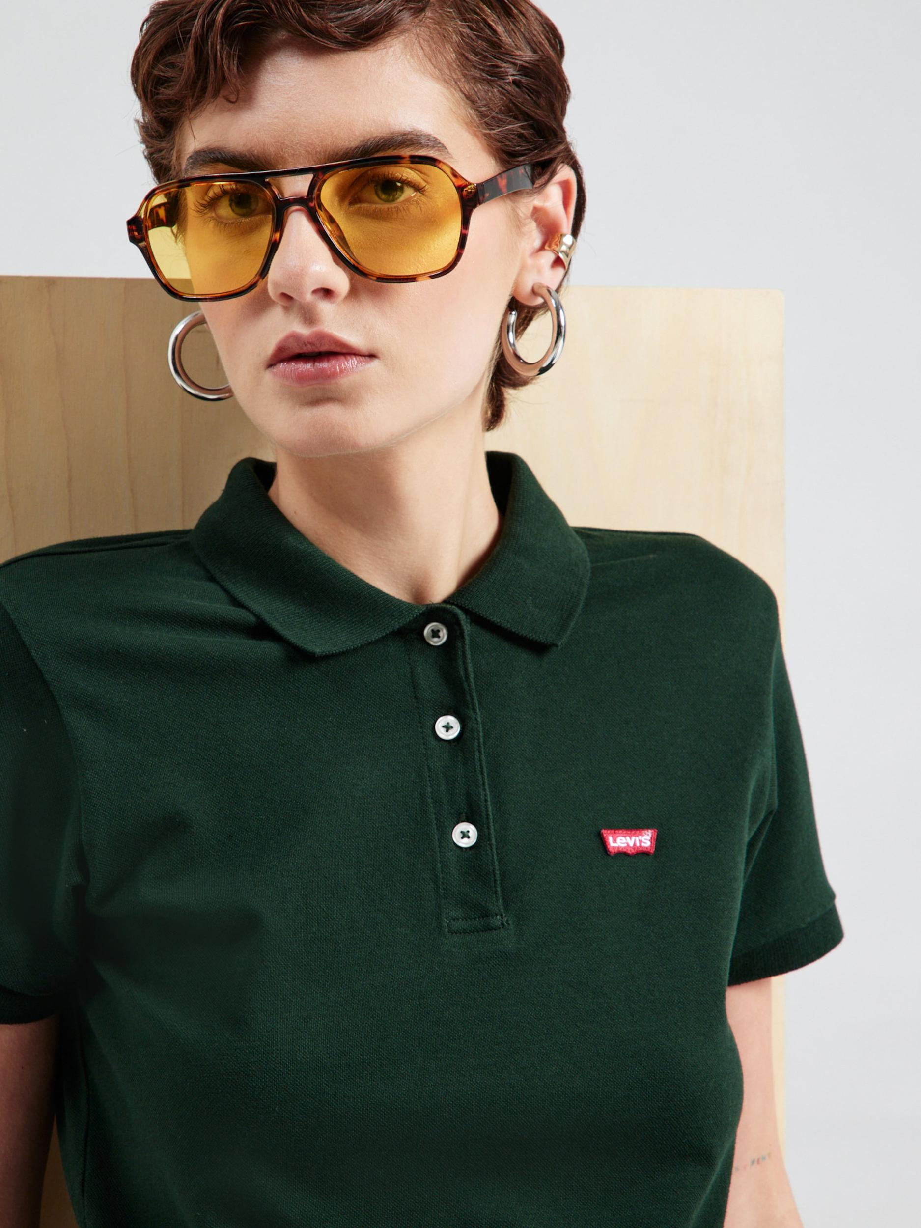 LEVI'S  Majica temno zelena / rdeča