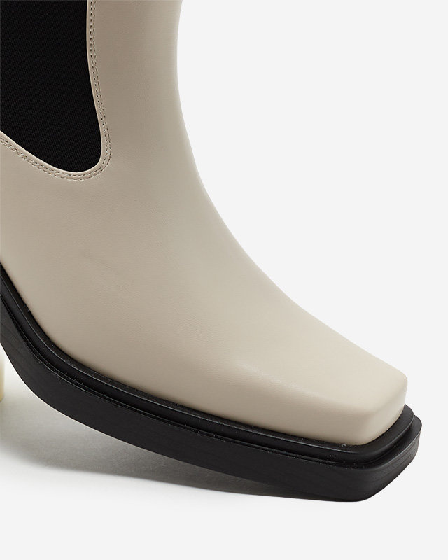 Resti Beige women's high slip boots Darran - Footwear