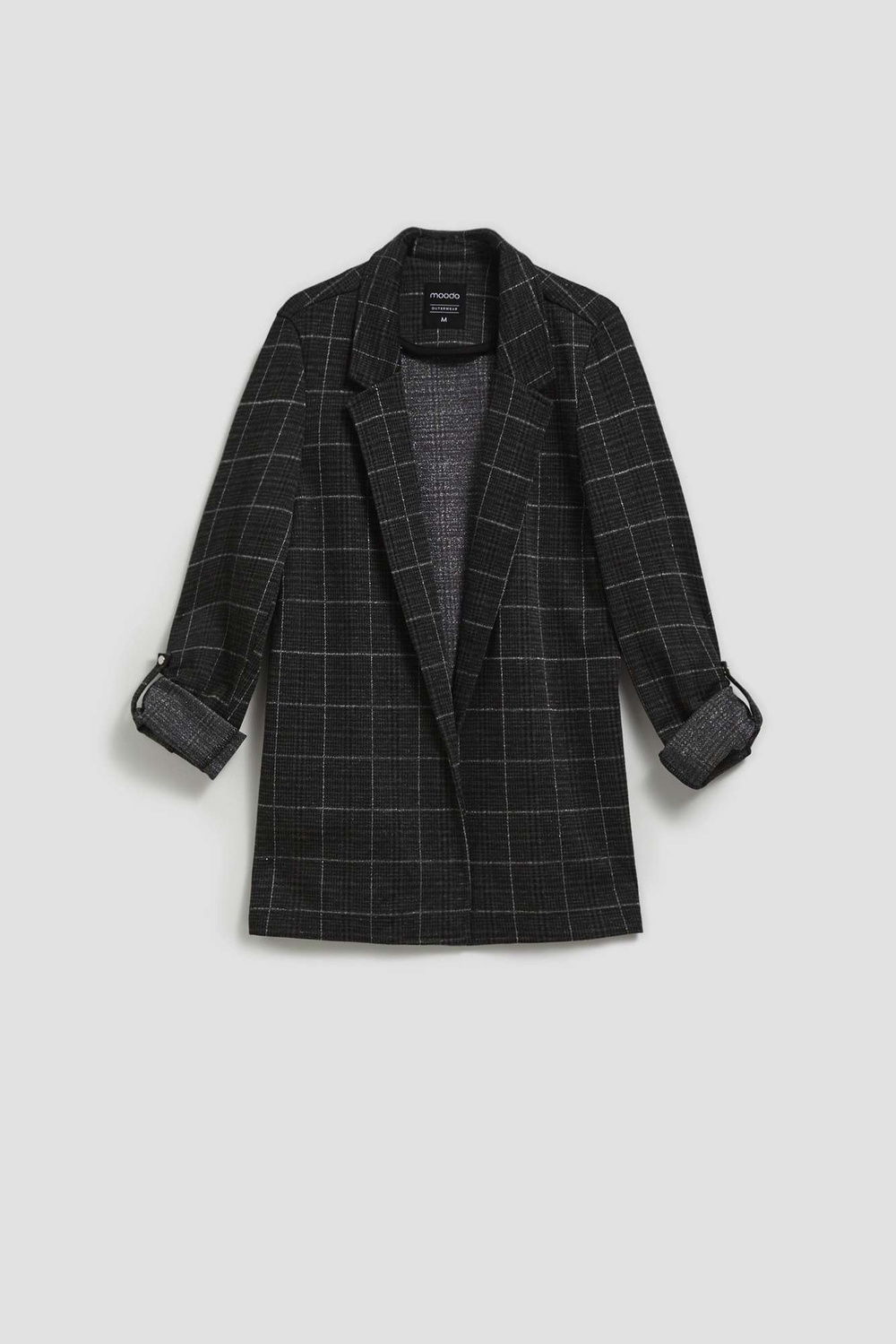Marisse Checked Jacket With Rolled-Up Sleeves