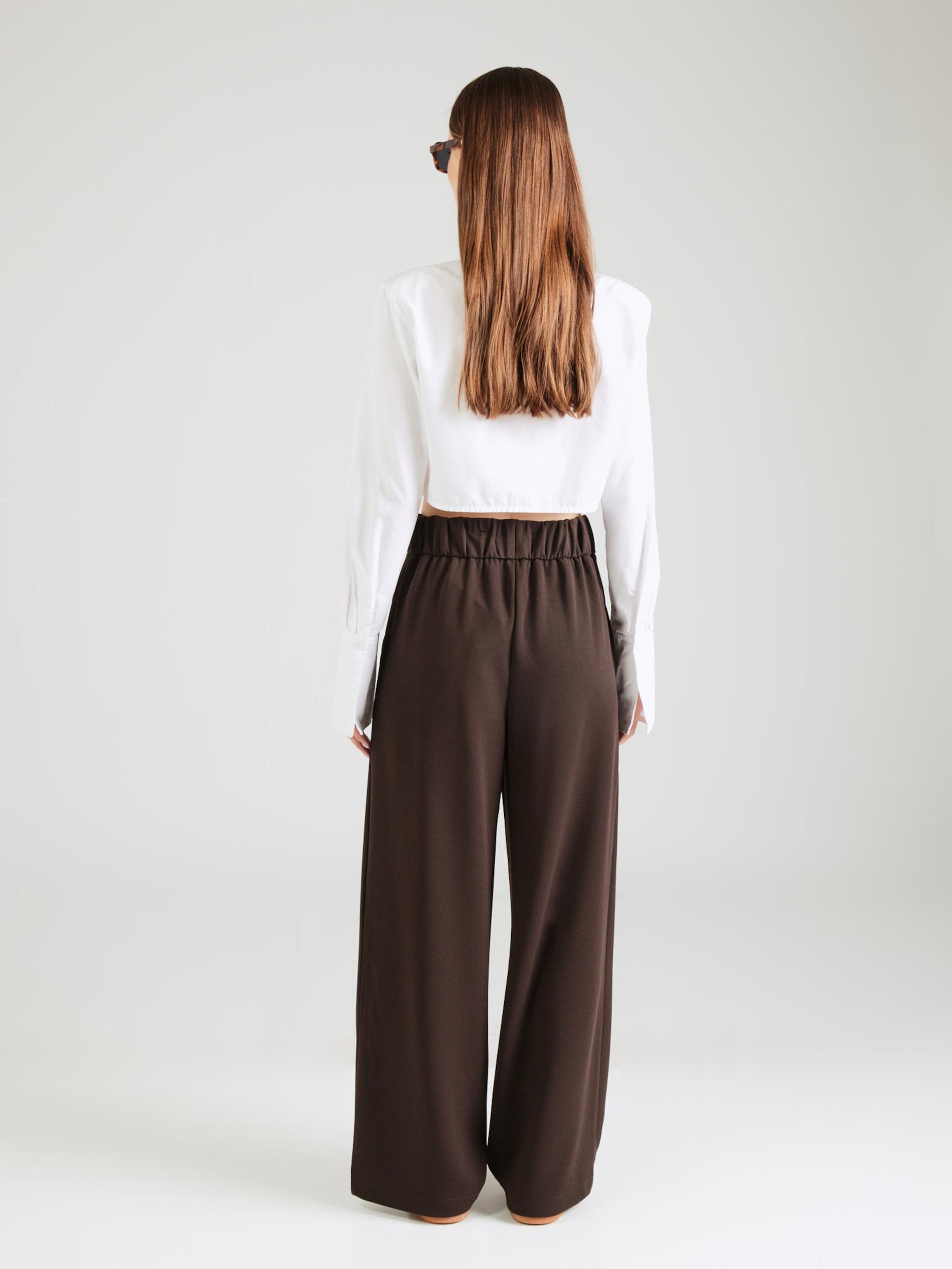 VERO MODA Hlače z naborki 'VMSTAR' čokolada