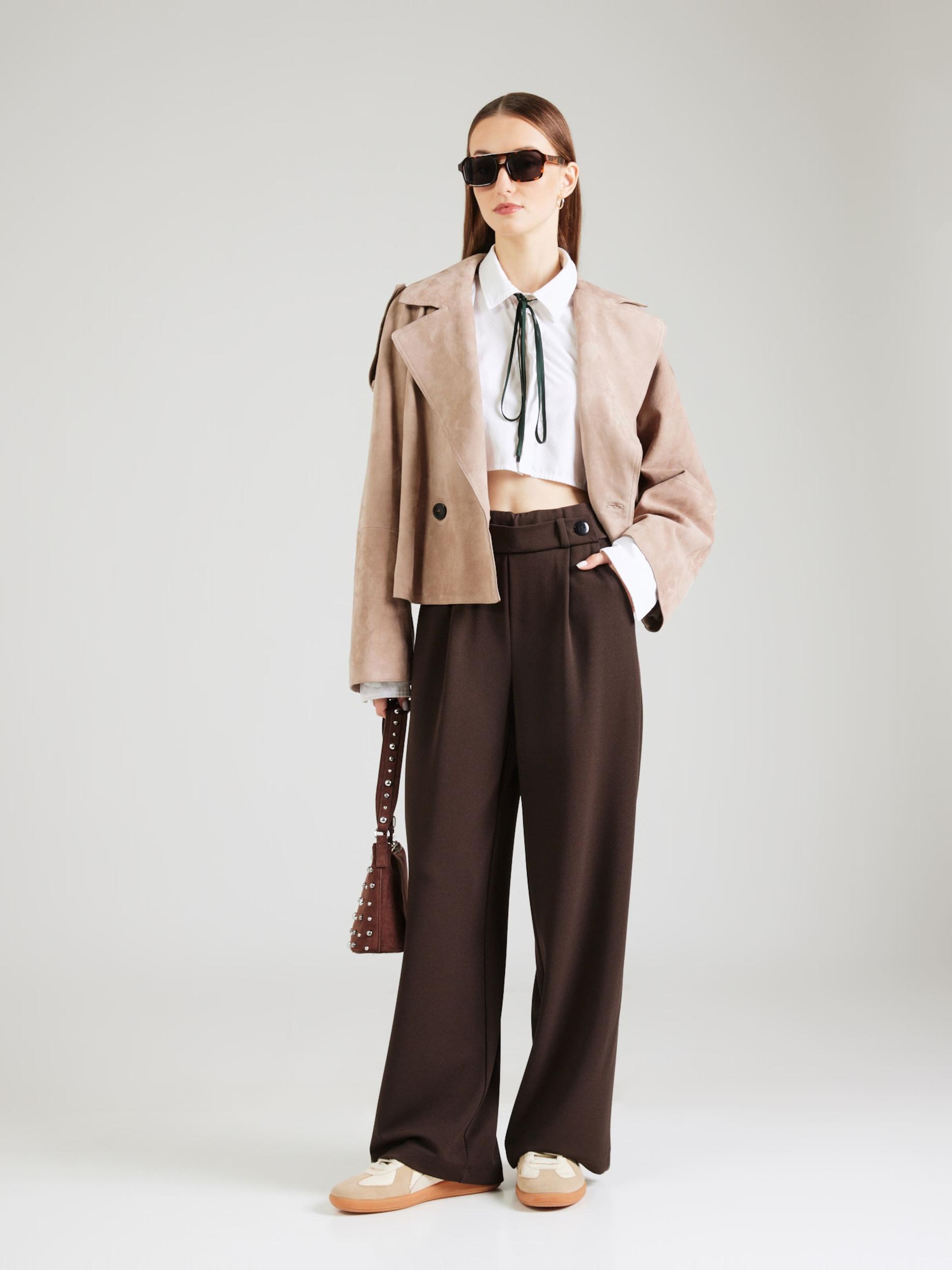 VERO MODA Hlače z naborki 'VMSTAR' čokolada