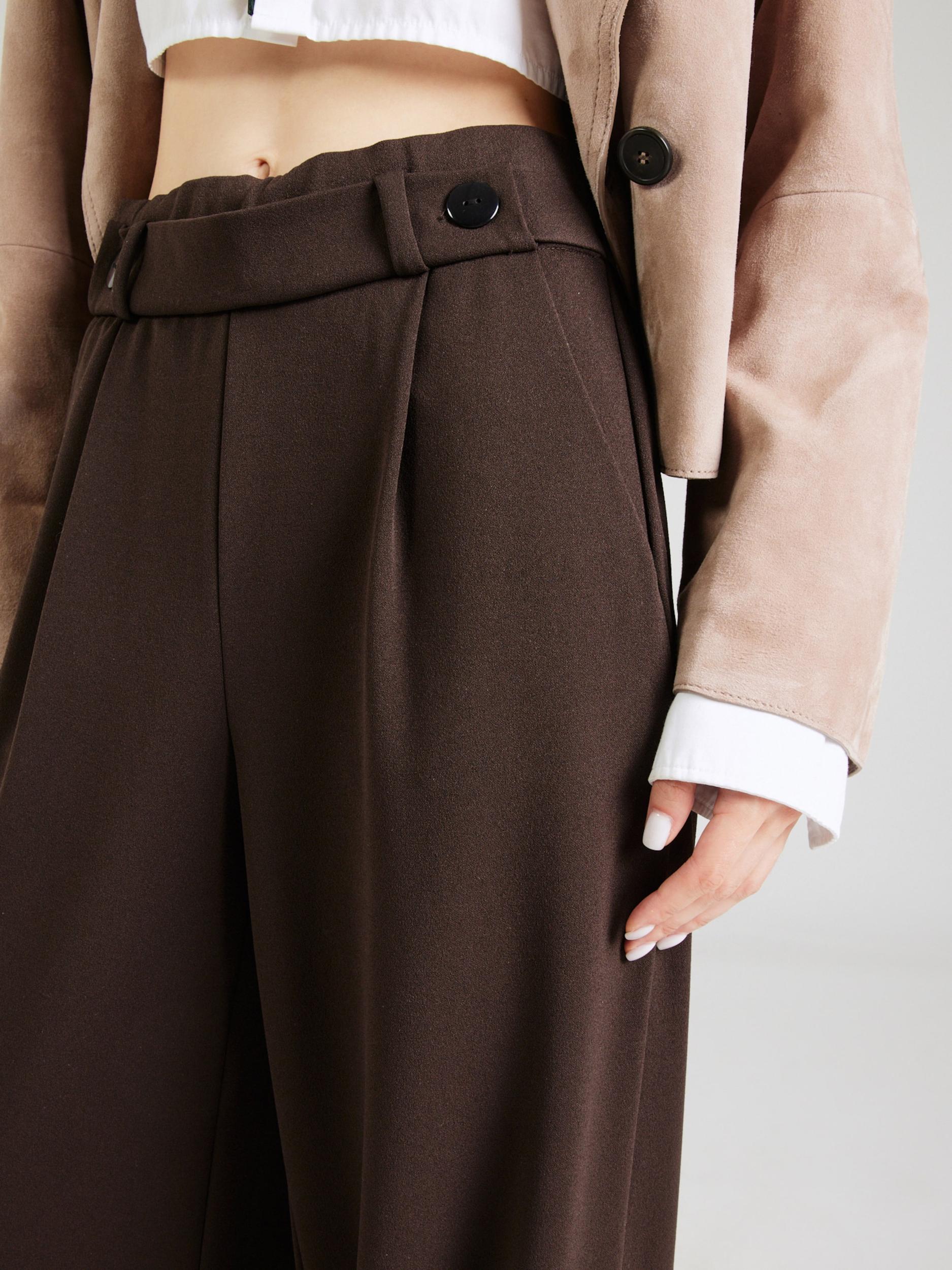 VERO MODA Hlače z naborki 'VMSTAR' čokolada