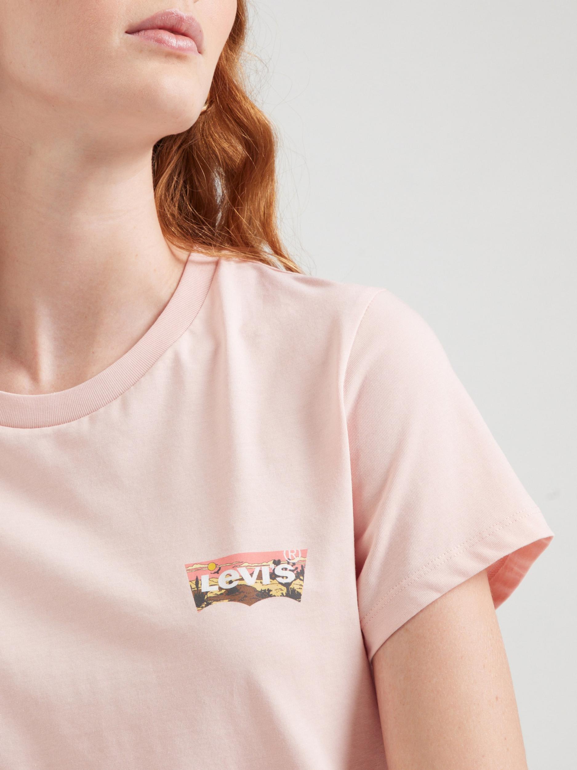 LEVI'S  Majica 'THE PERFECT' svetlo bež / konjak / rosé / bela