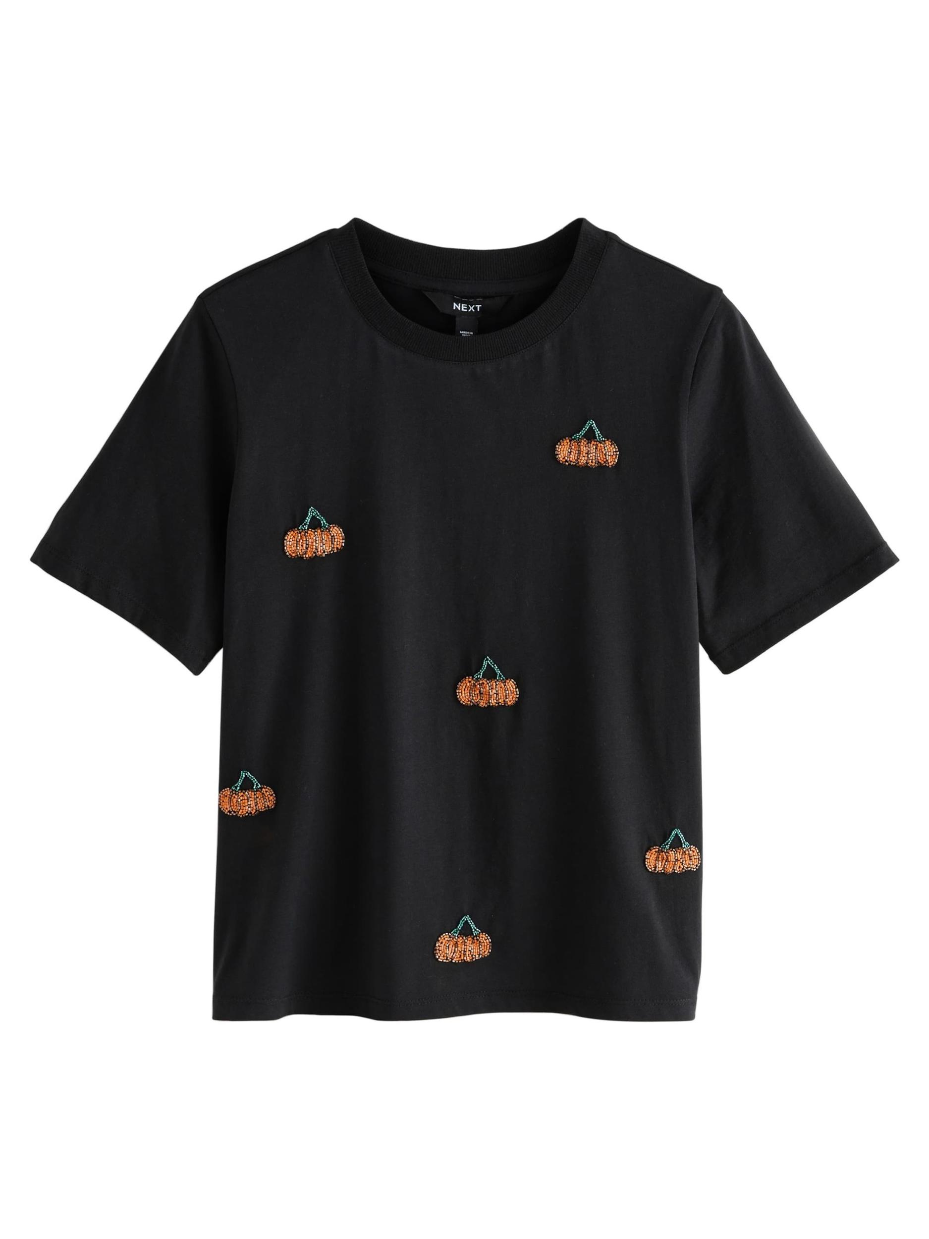 Next Majica 'Halloween Pumpkin' zelena / oranžna / črna