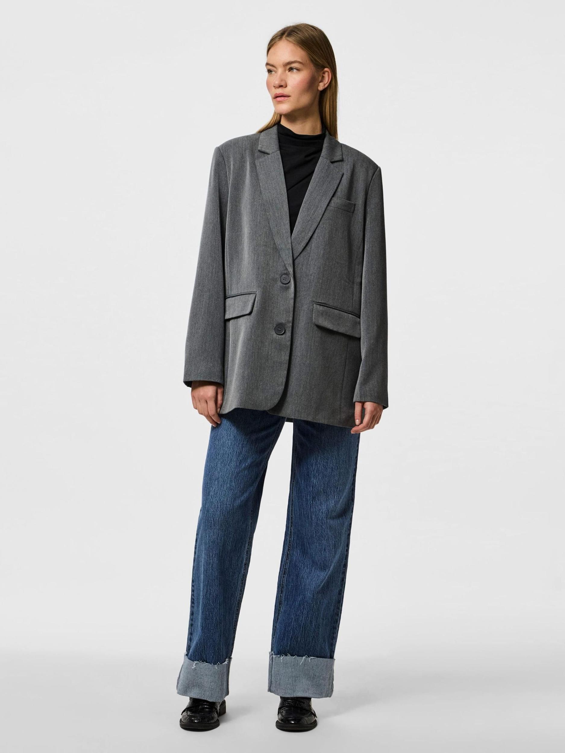 PIECES Blazer 'PCKAMIL' temno siva