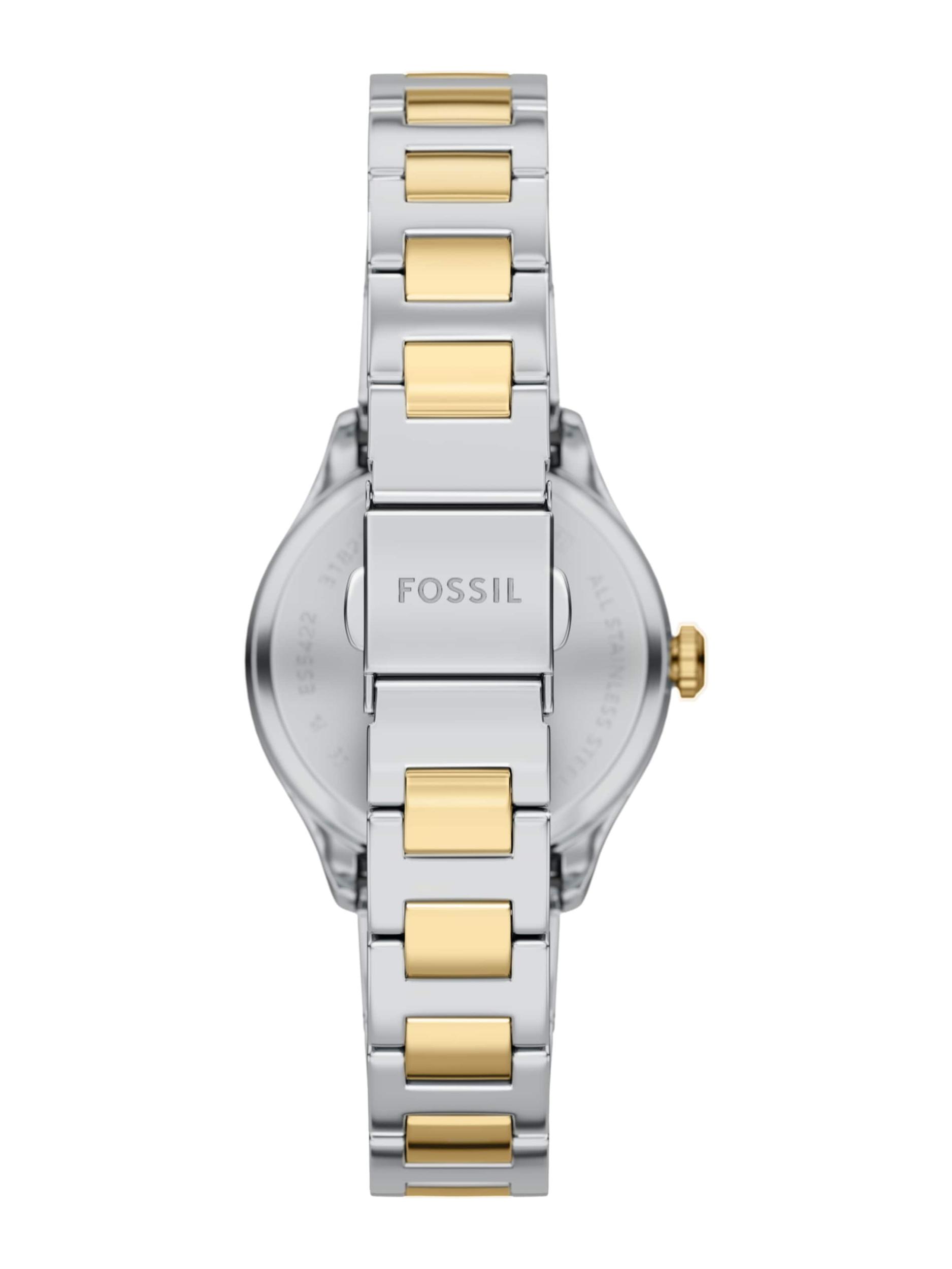 FOSSIL Analogna ura 'GILMORE' zlata / srebrna