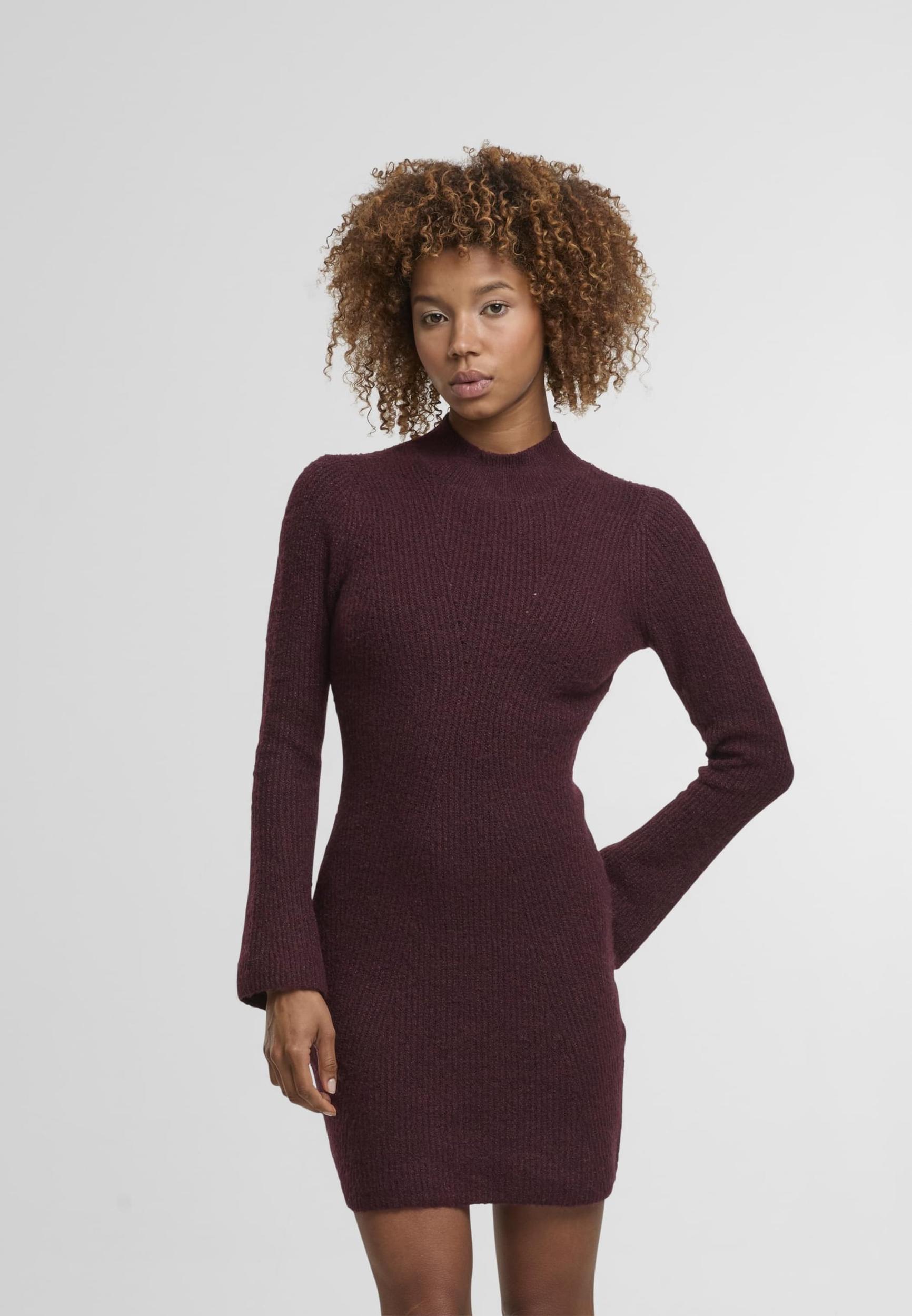 Noisy may Pletena obleka 'NMNola' vinsko rdeča